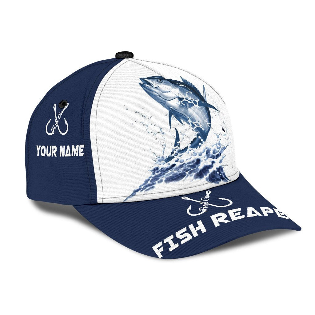 Adeenyc – Custom Text Tuna Fishing Hook Print Cap Trucker Hats Custom Hats Gifts For Men & Women