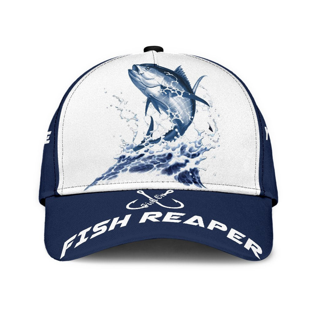 Adeenyc - Custom Text Tuna Fishing Hook Print Cap Trucker Hats Custom Hats Gifts For Men & Women