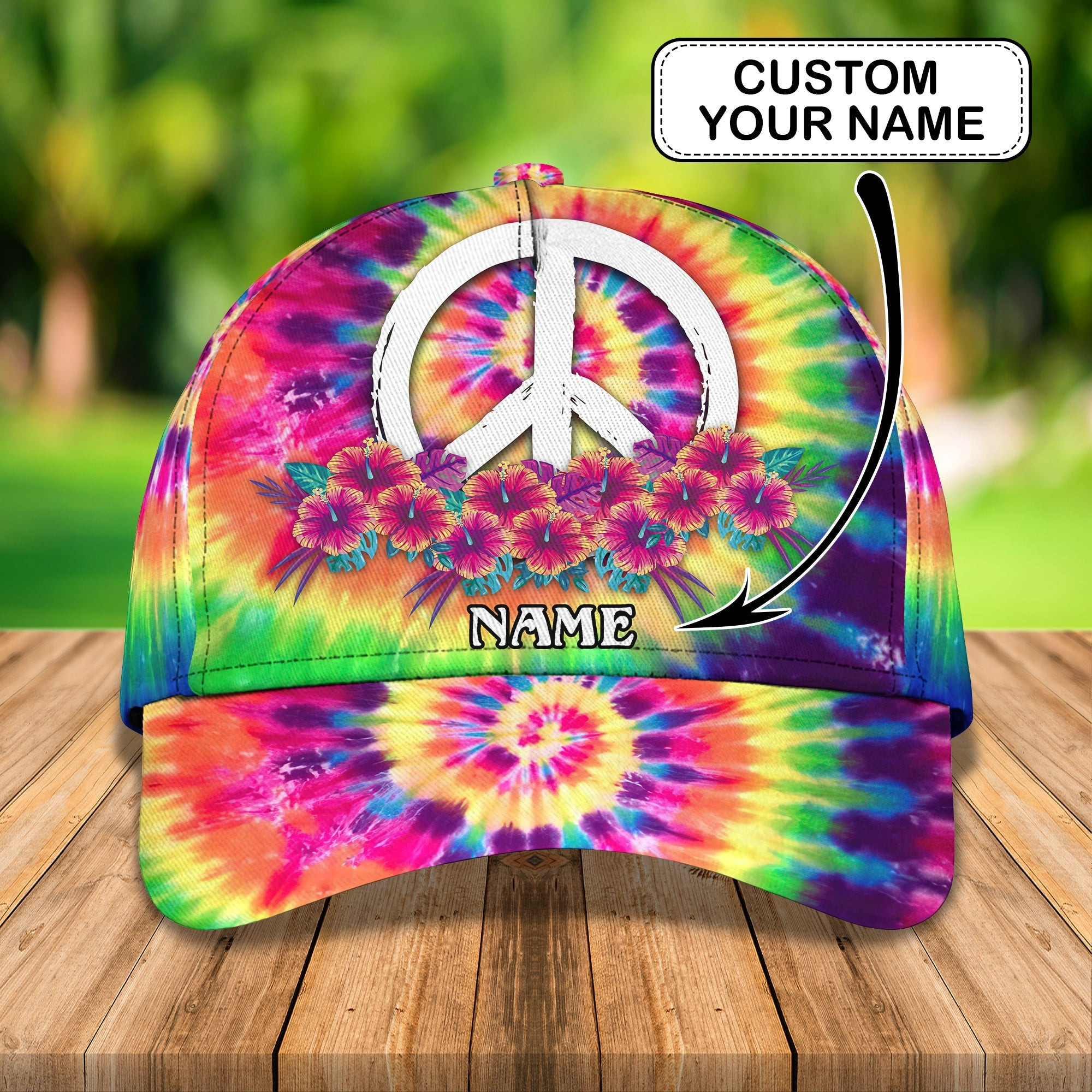 Adeenyc Custom Tie Dye Cap - Personalized Name - Classic Style Hats Gifts for men & women Adeenyc.com