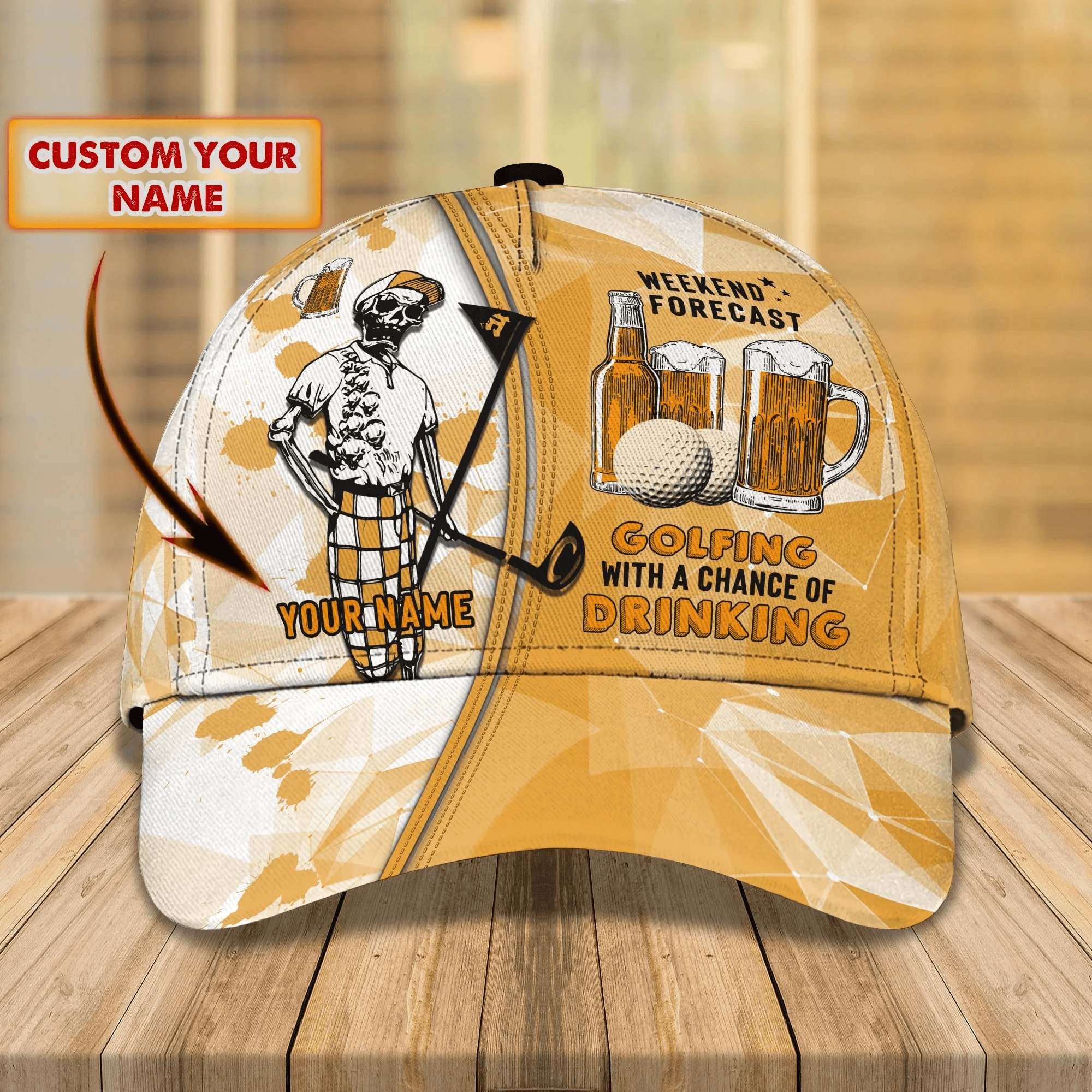 Adeenyc Custom With Name 3D Baseball Cap Hat For Golf Man, Plan For The Day With Golf, Gift A Golf Lover Trucker Hats Custom Hats Gifts For Men & Women