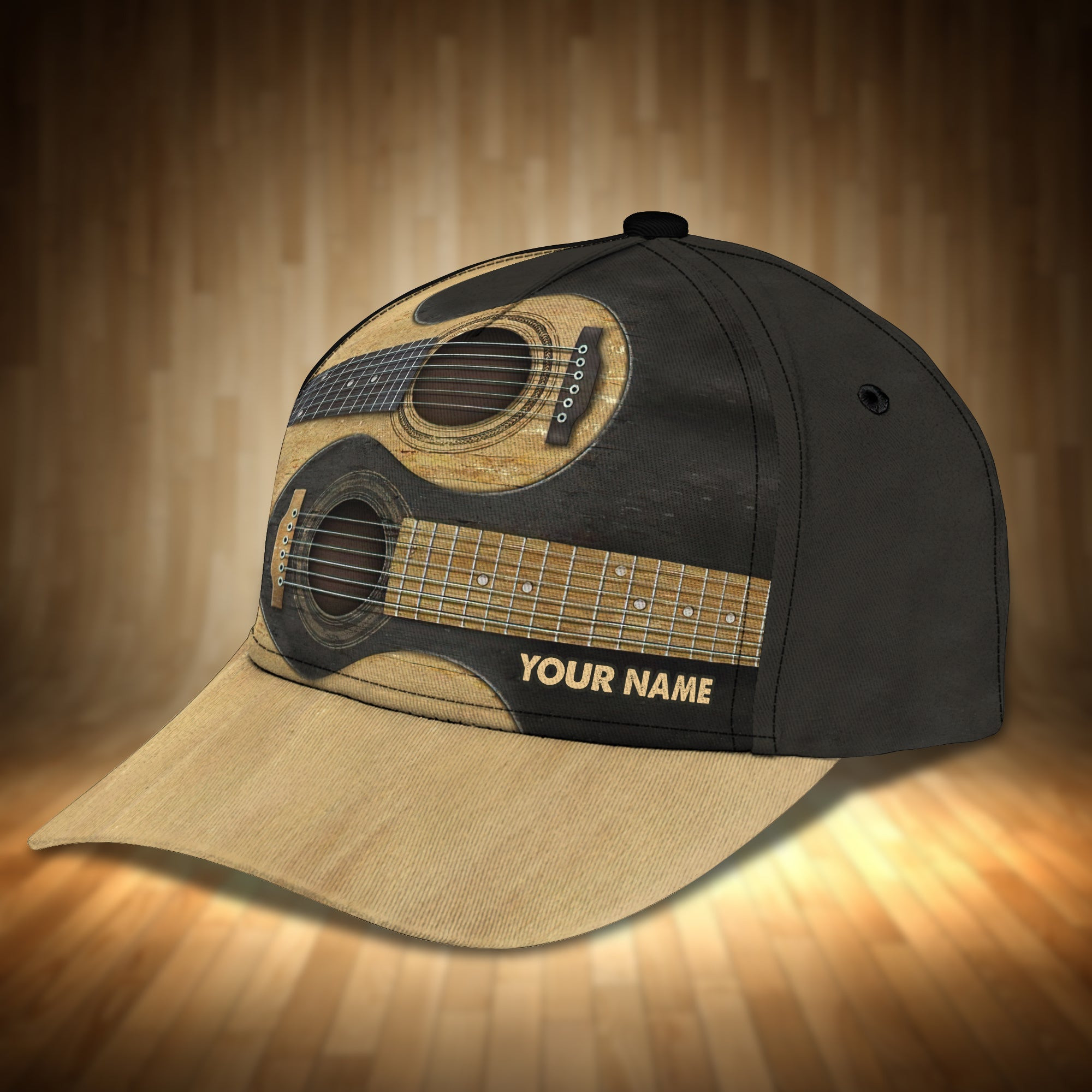 Adeenyc Custom Yinyang Guitar Personalized Name Cap Hats Gifts for men & women Adeenyc.com