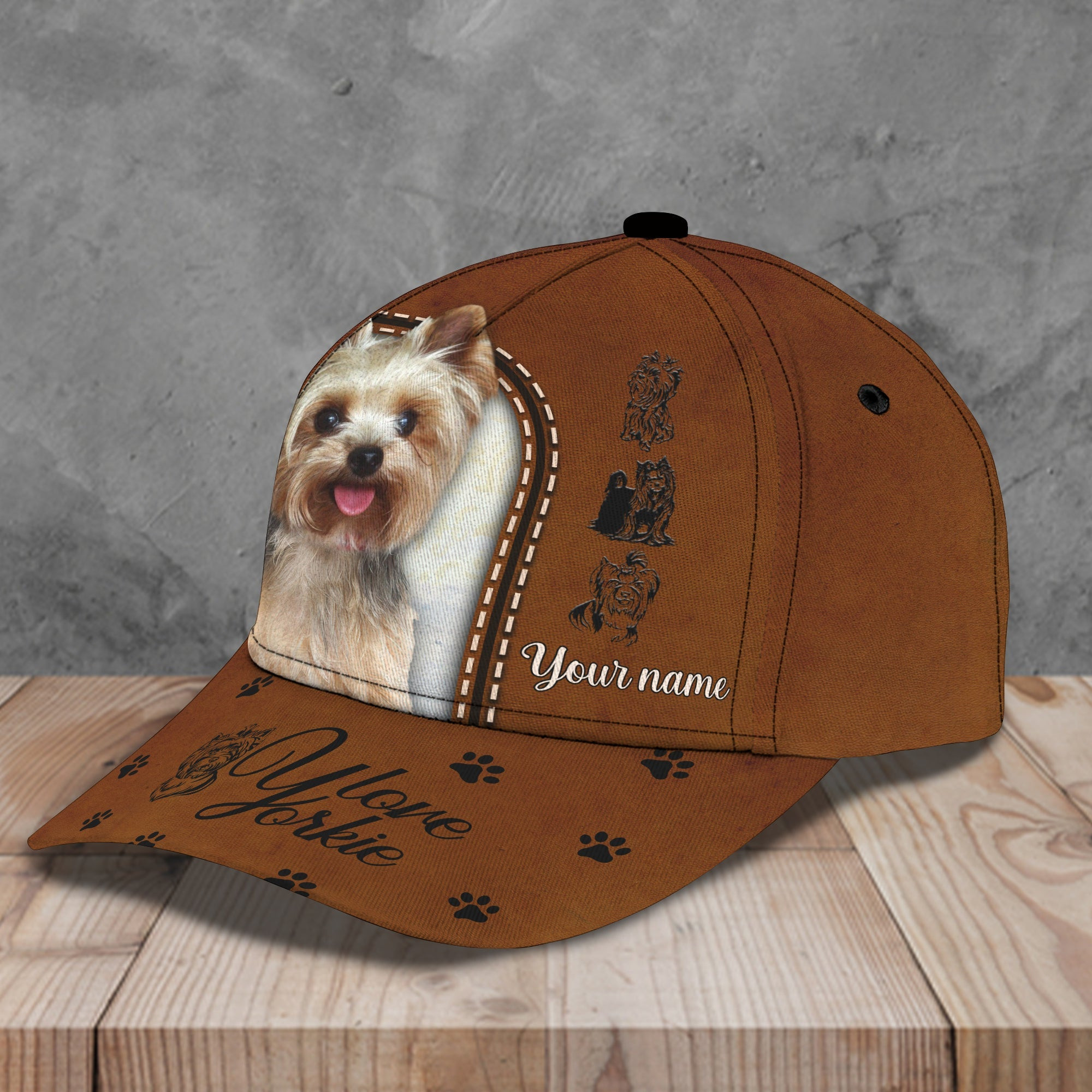 Adeenyc Custom Yorkshire Terrier Classic Name Cap Hats Gifts for men & women Adeenyc.com
