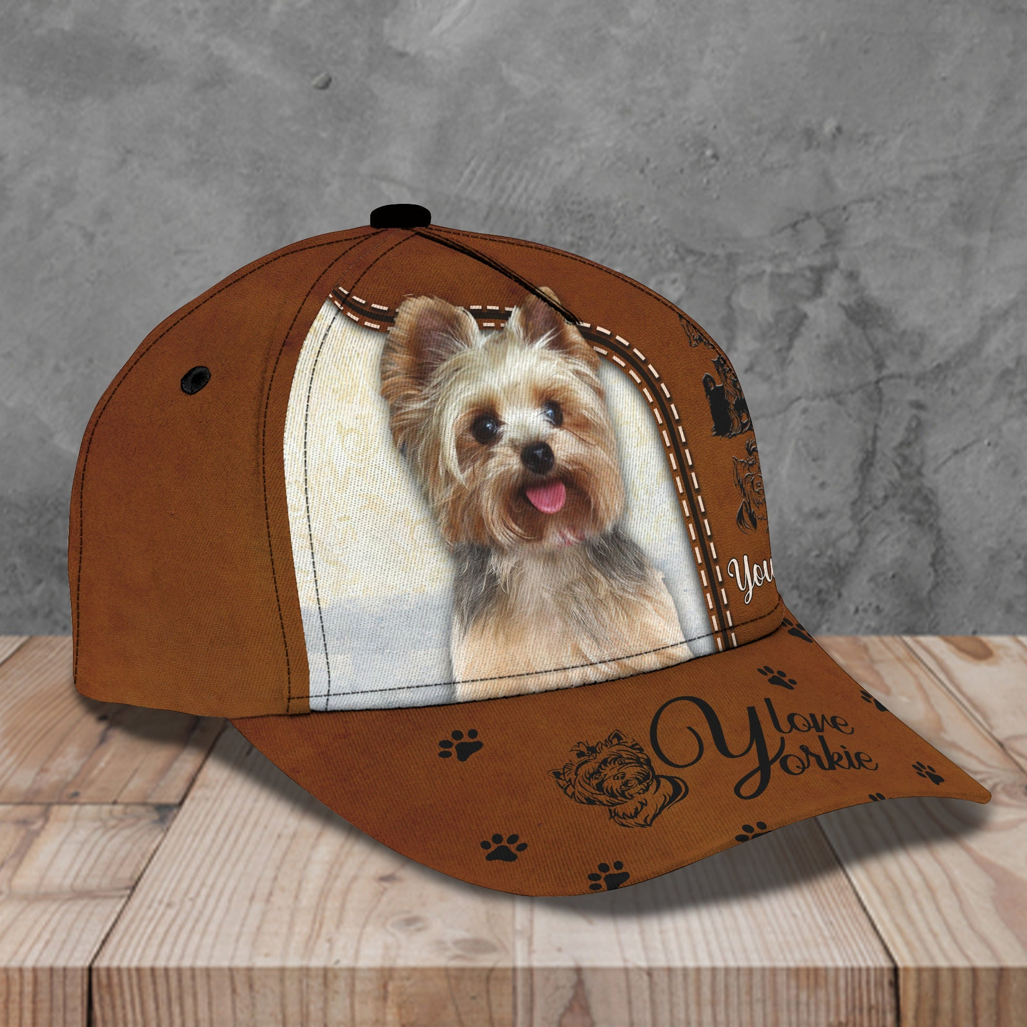 Adeenyc Custom Yorkshire Terrier Classic Name Cap Hats Gifts for men & women Adeenyc.com
