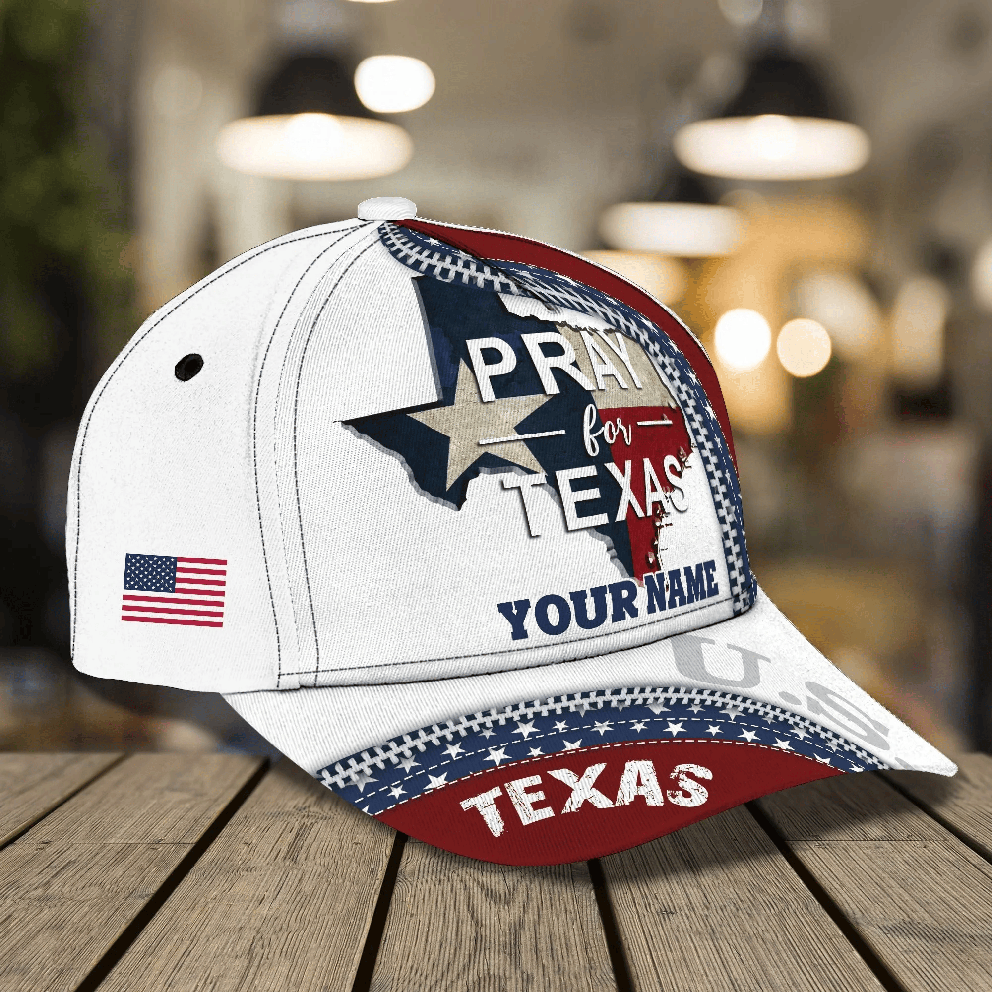 Adeenyc Customized 3D Full Printed Baseball Cap Pray For Texas, Texas Baseball Cap, Texas Classic Cap Trucker Hats Custom Hats Gifts For Men & Women