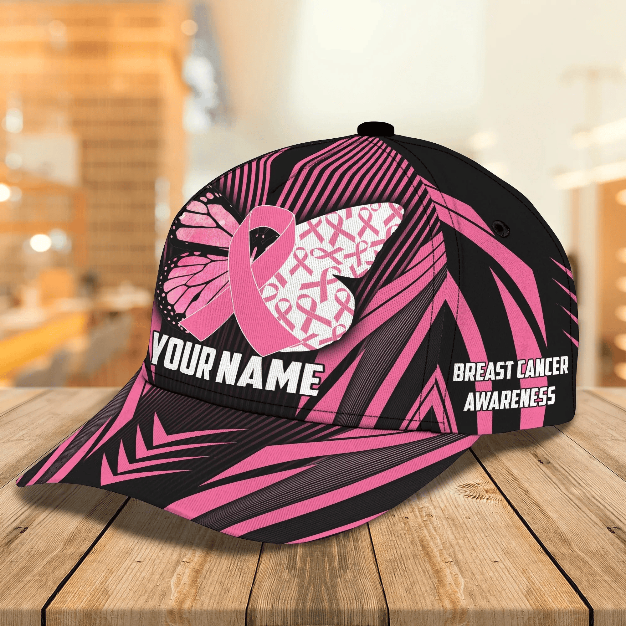 Adeenyc Customized Breast Cancer Awareness Baseball Cap Hat For Men Women Trucker Hats Custom Hats Gifts For Men & Women