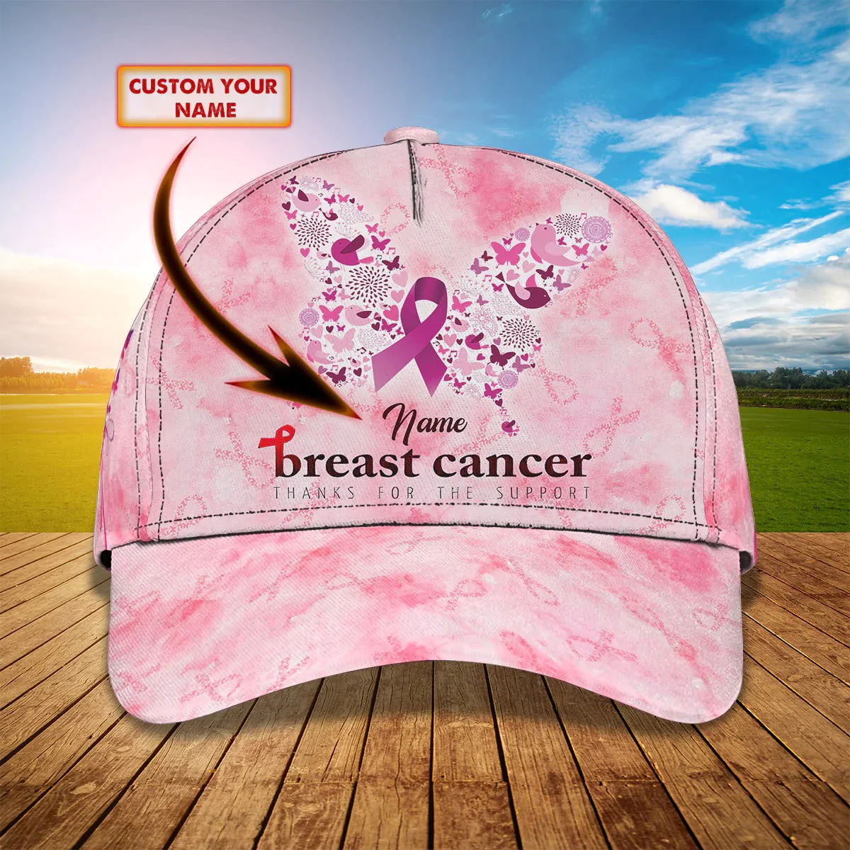 Adeenyc Customized Breast Cancer Baseball Cap Hat For Women, Breast Cancer Gifts Trucker Hats Custom Hats Gifts For Men & Women