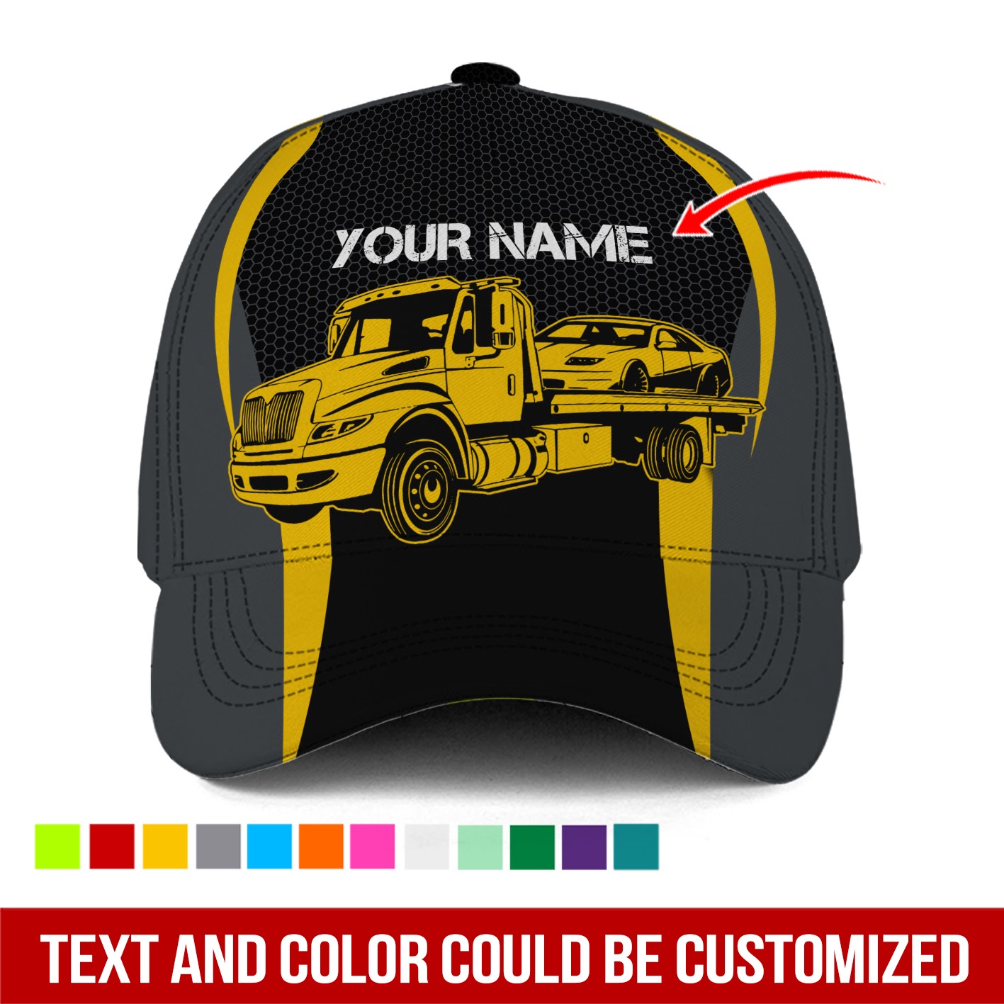 Adeenyc Customized Text And Color Heavy Equiment Classic Hat Baseball Cap Trucker Hats Custom Hats Gifts For Men & Women