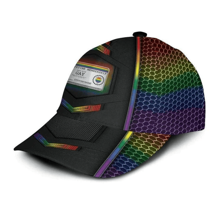 Adeenyc Customized With Name Printing Baseball Cap Hat Gay Lifetime Membership, Gay Lesbian Cap Trucker Hats Custom Hats Gifts For Men & Women