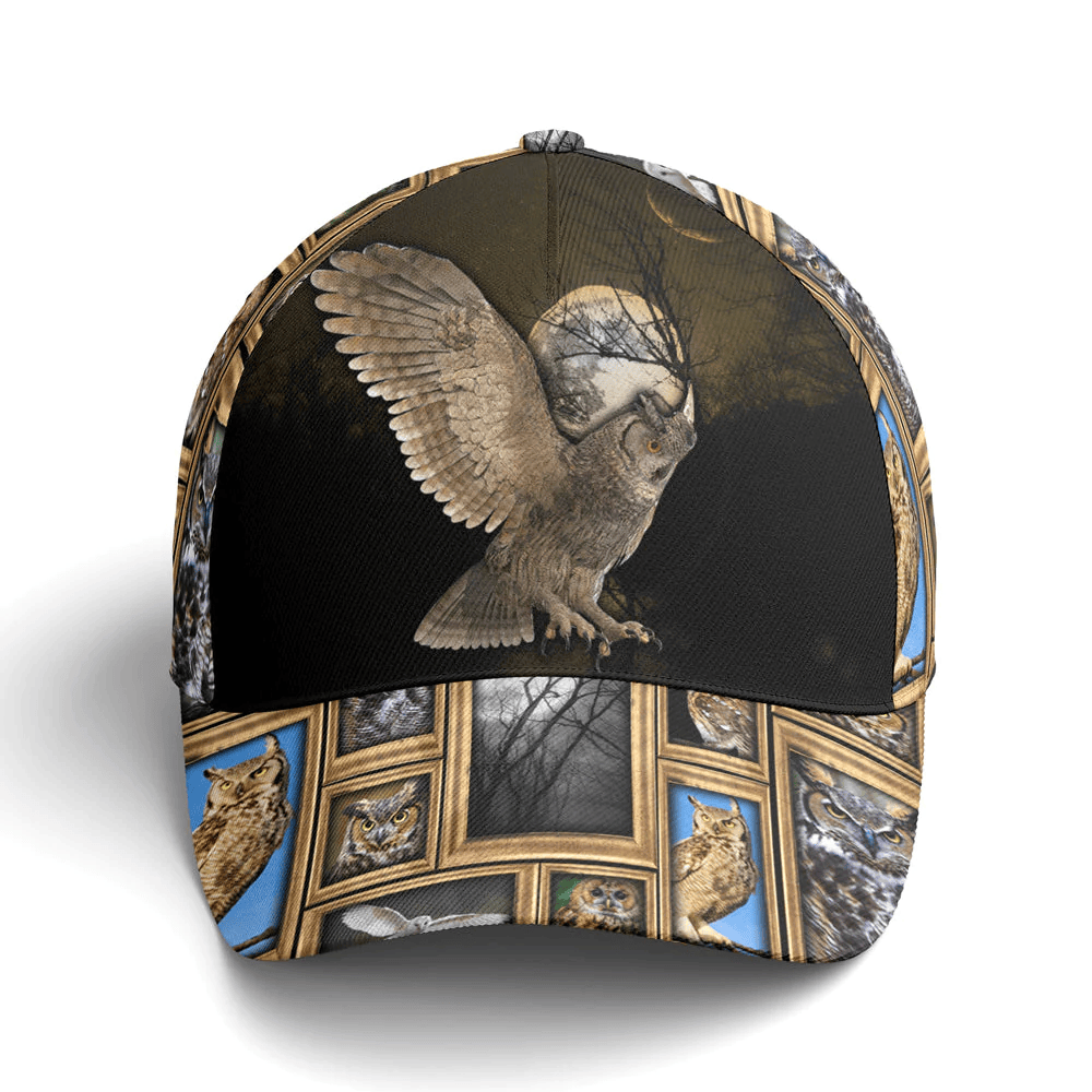 Adeenyc Cute Owl 3D Style Printed Baseball Cap All Over Print Trucker Hats Custom Hats Gifts For Men & Women