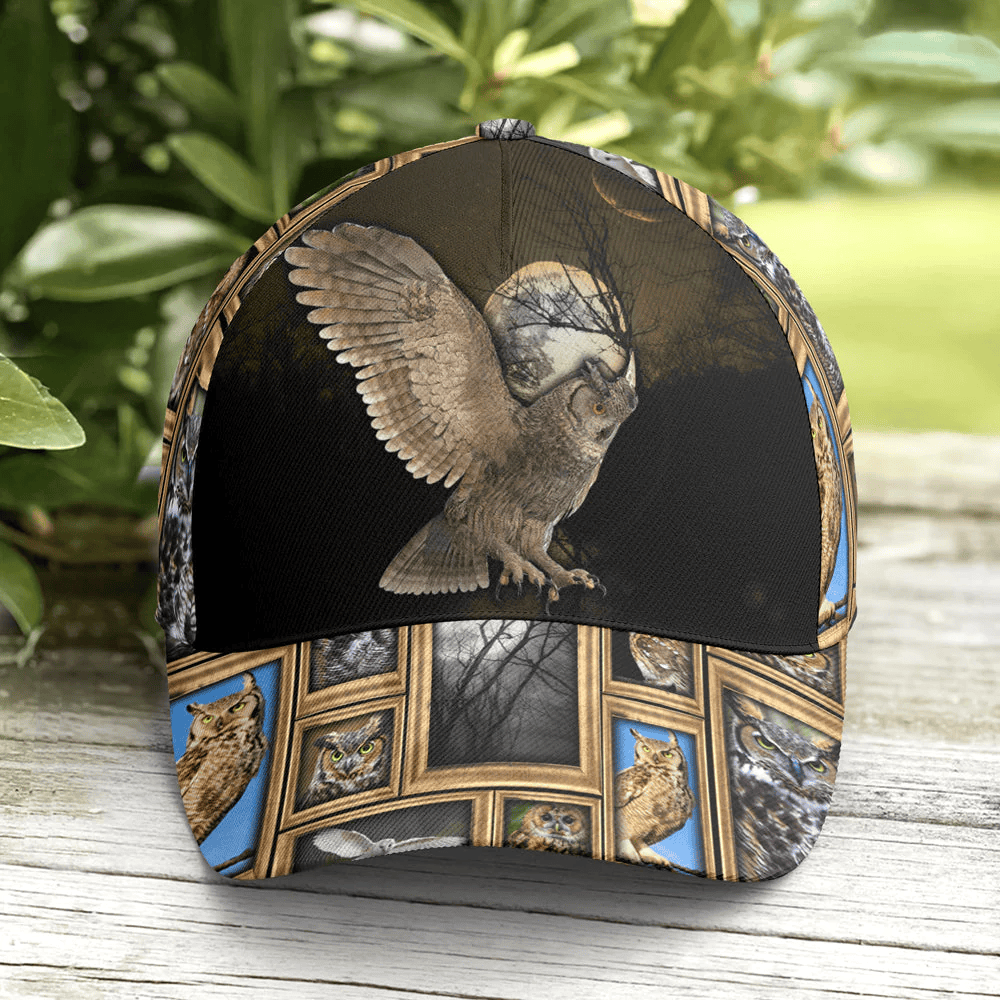 Adeenyc Cute Owl 3D Style Printed Baseball Cap All Over Print Trucker Hats Custom Hats Gifts For Men & Women