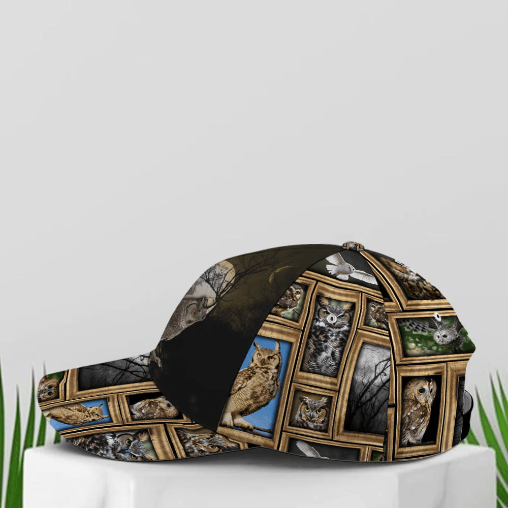 Adeenyc Cute Owl 3D Style Printed Baseball Cap All Over Print Trucker Hats Custom Hats Gifts For Men & Women