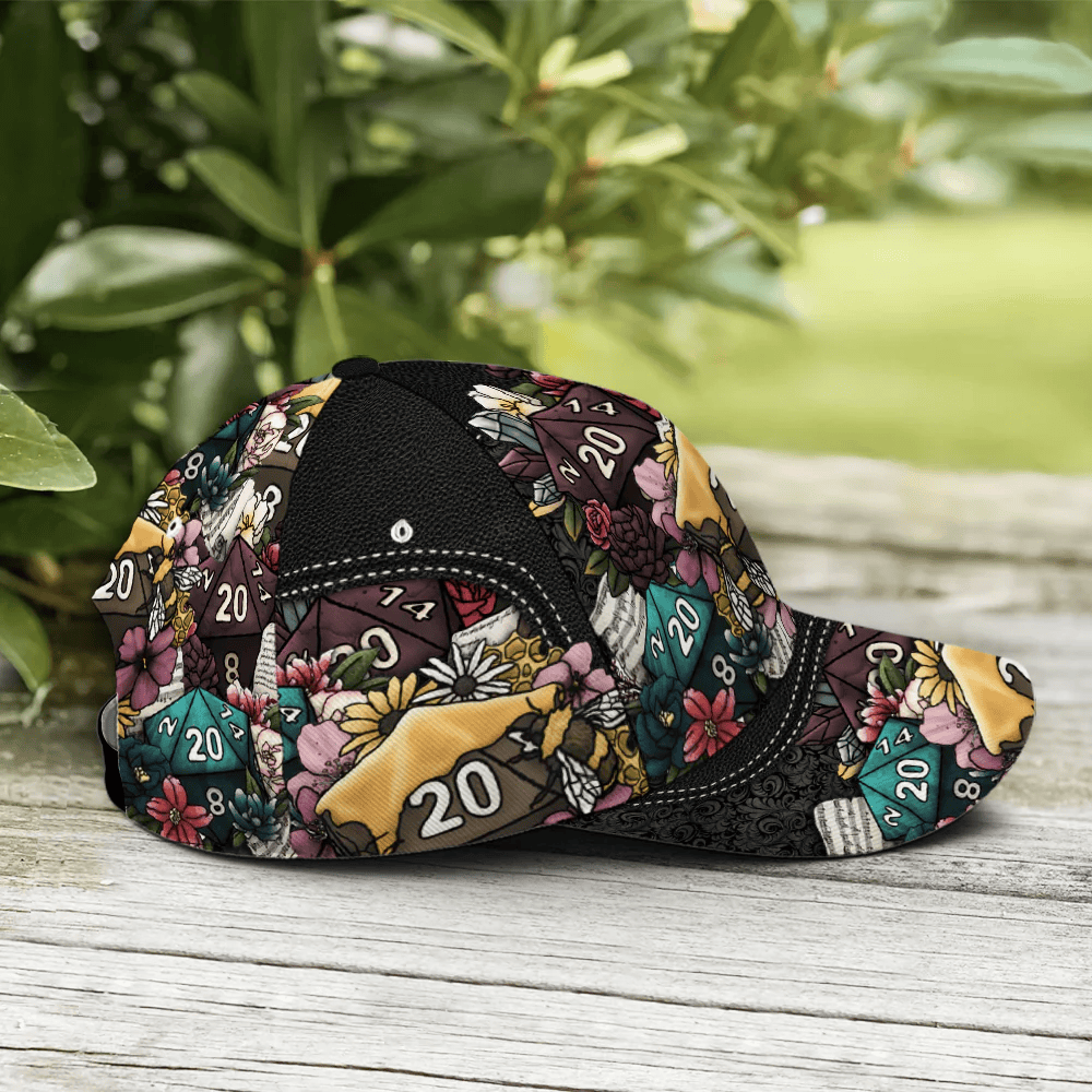 Adeenyc D And D Floral Colorful Flowers Classic Baseball Cap Trucker Hats Custom Hats Gifts For Men & Women