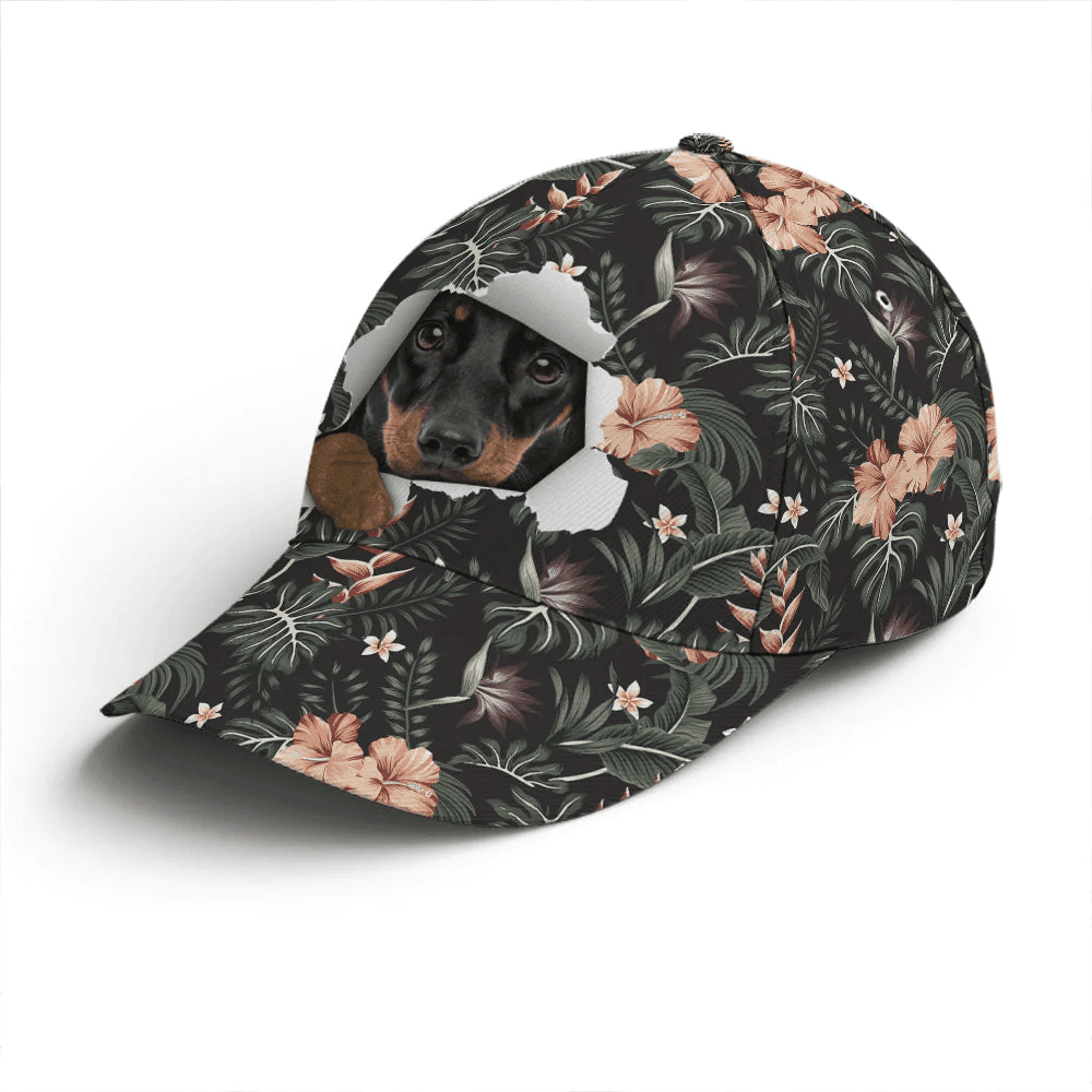 Adeenyc Dachshund Tropical Hawaiian Baseball Cap Trucker Hats Custom Hats Gifts For Men & Women