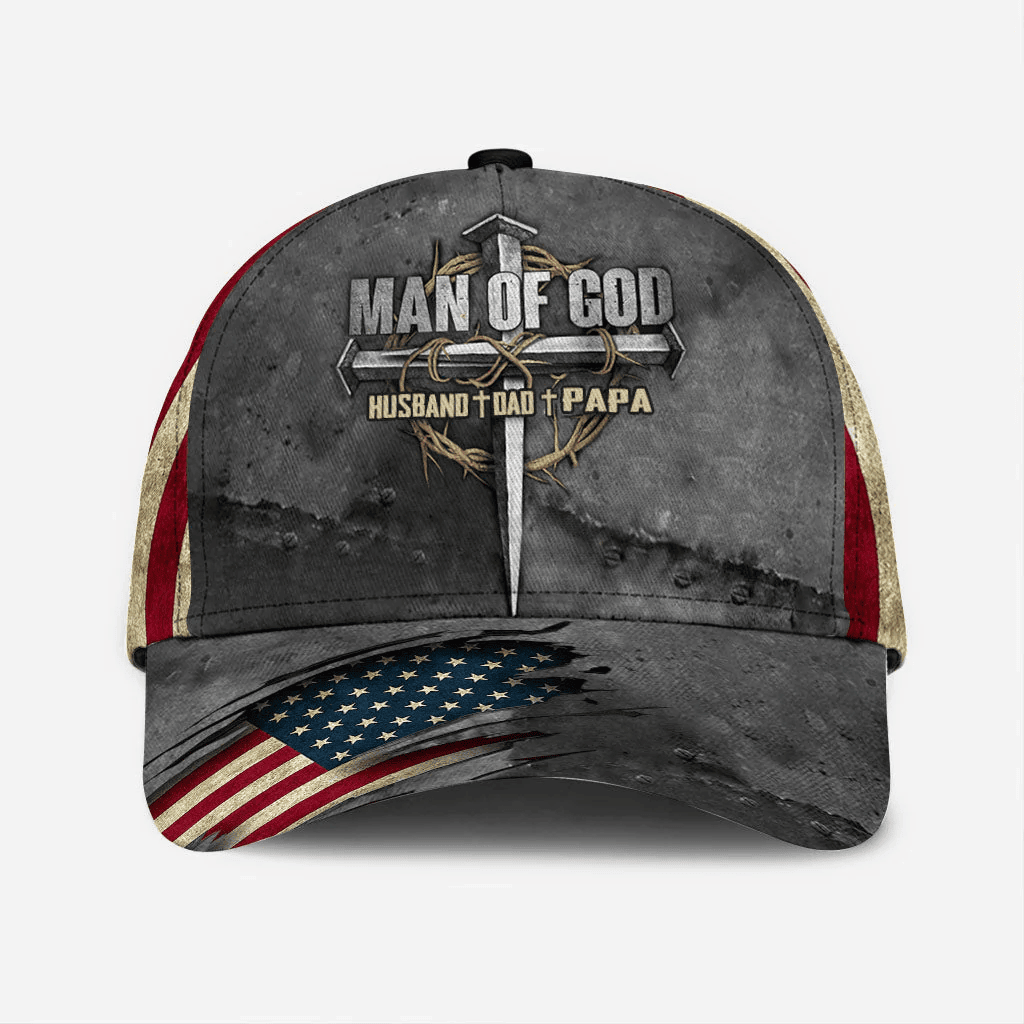 Adeenyc Dad The Man Of God Baseball Cap Hat Christian Classic Cap Hat Trucker Hats Custom Hats Gifts For Men & Women