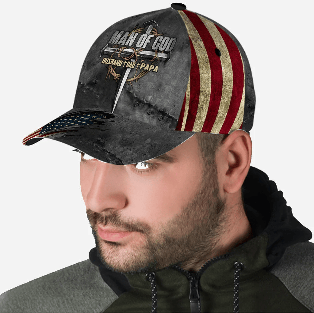 Adeenyc Dad The Man Of God Baseball Cap Hat Christian Classic Cap Hat Trucker Hats Custom Hats Gifts For Men & Women
