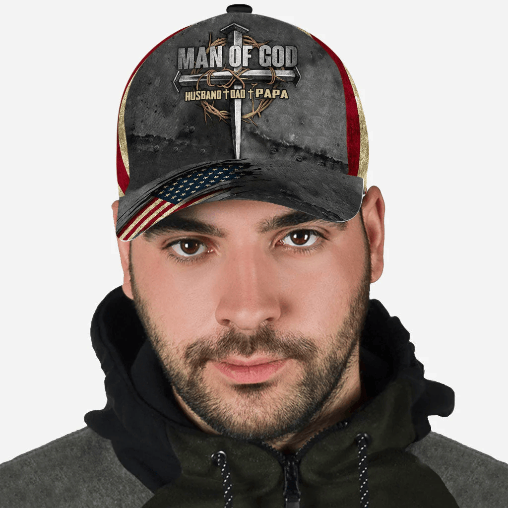 Adeenyc Dad The Man Of God Baseball Cap Hat Christian Classic Cap Hat Trucker Hats Custom Hats Gifts For Men & Women