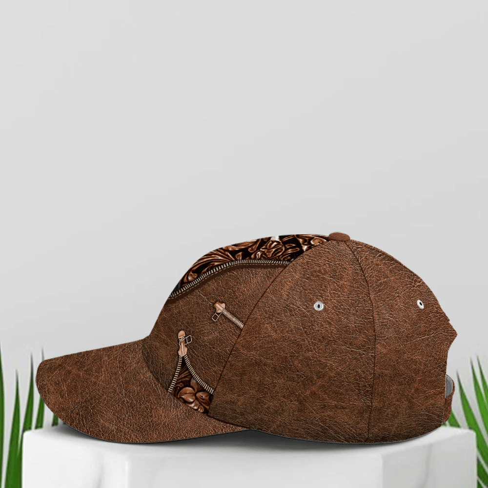 Adeenyc Daisy Horse Leather Style Baseball Cap All Over Print Trucker Hats Custom Hats Gifts For Men & Women