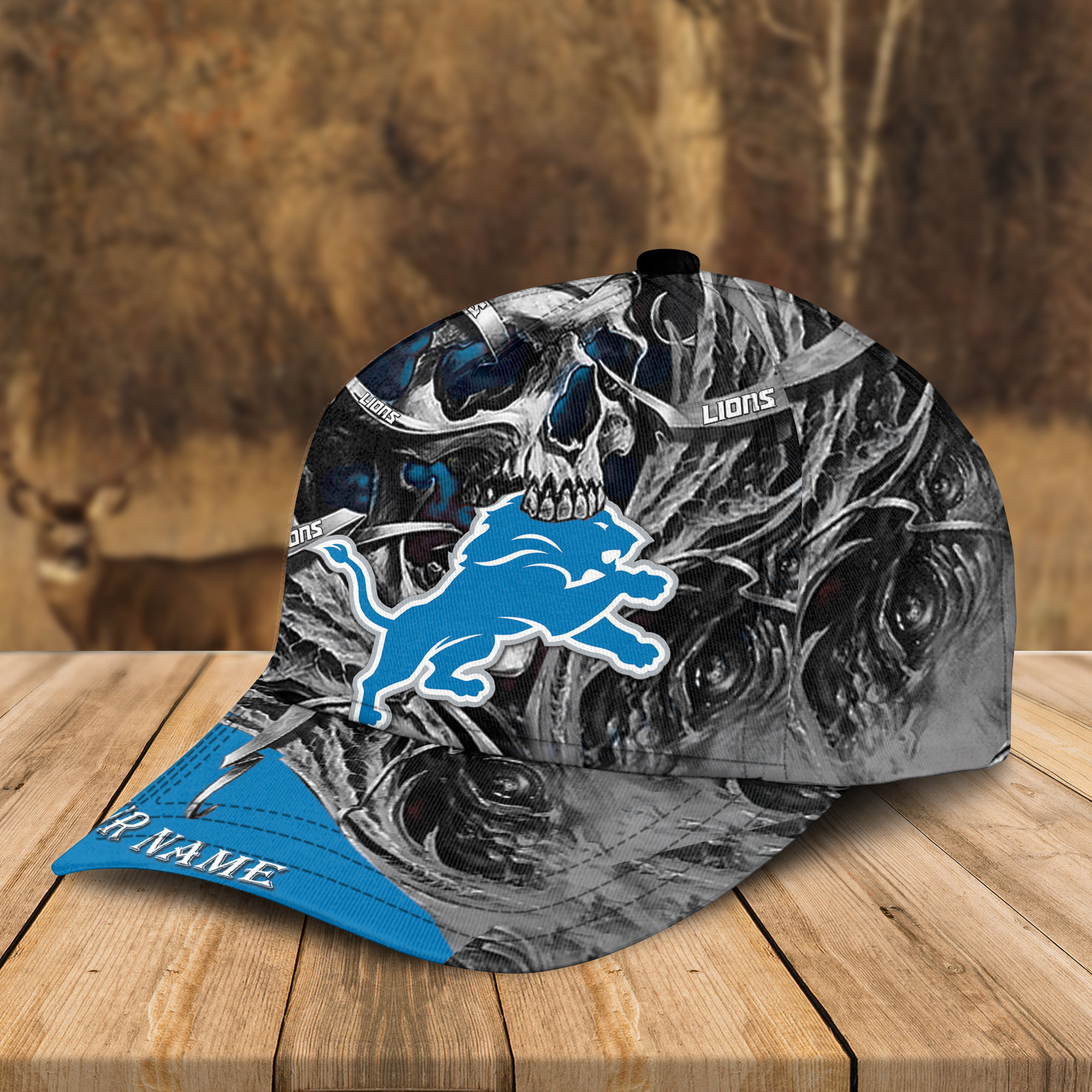 Adeenyc Detroit Lions NFL 3D Classic Cap Personalized Gift For Fans