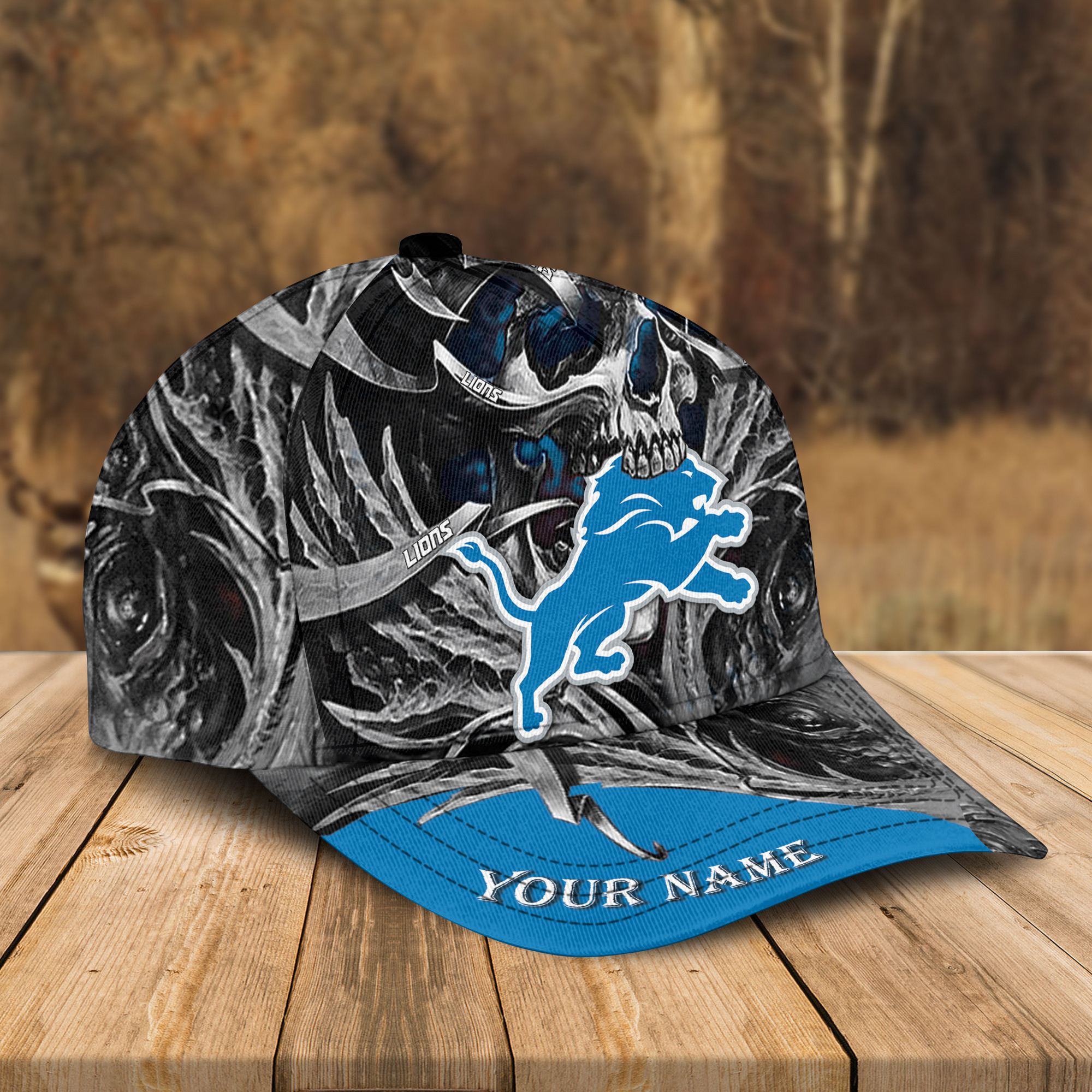 Adeenyc Detroit Lions NFL 3D Classic Cap Personalized Gift For Fans