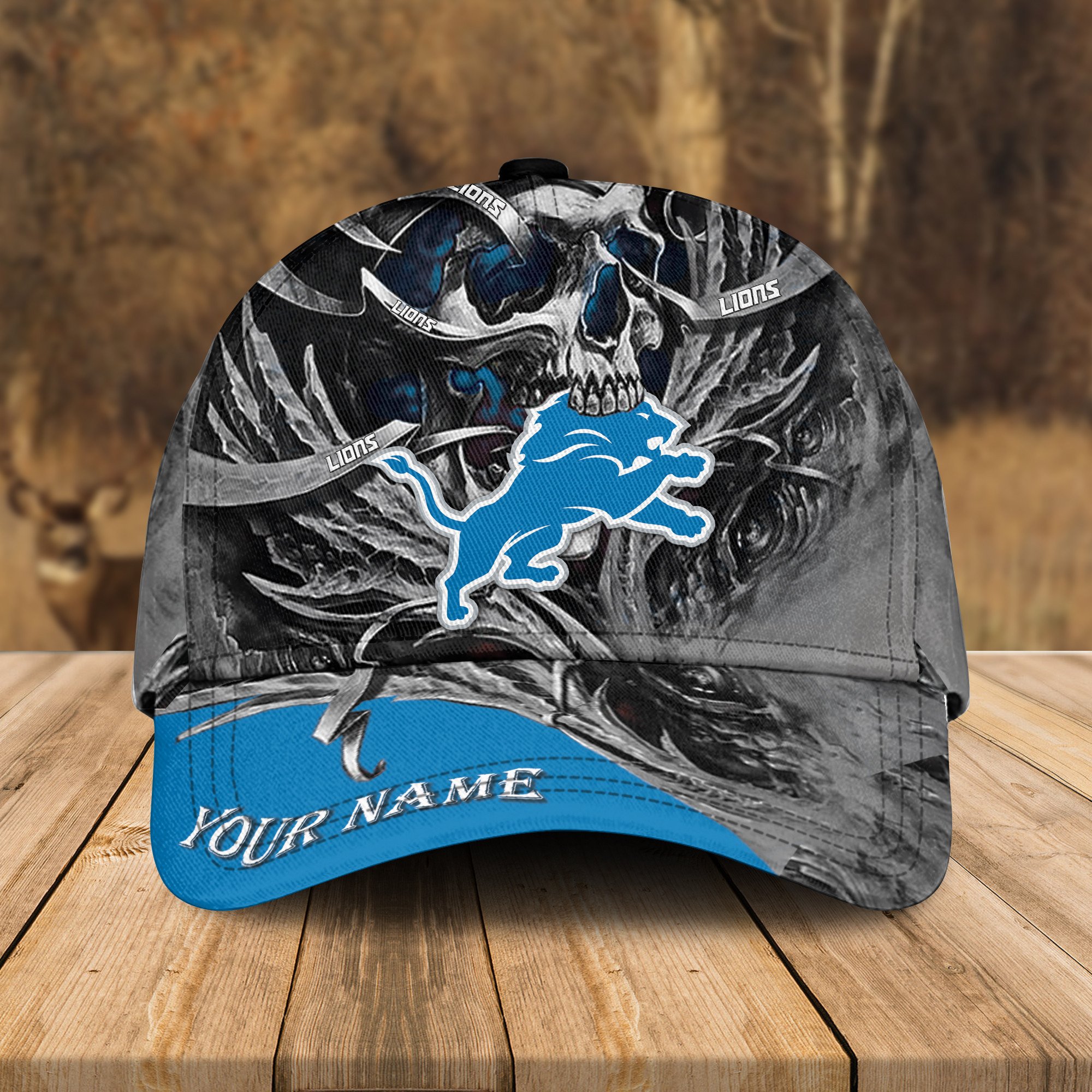 Adeenyc Detroit Lions NFL 3D Classic Cap Personalized Gift For Fans