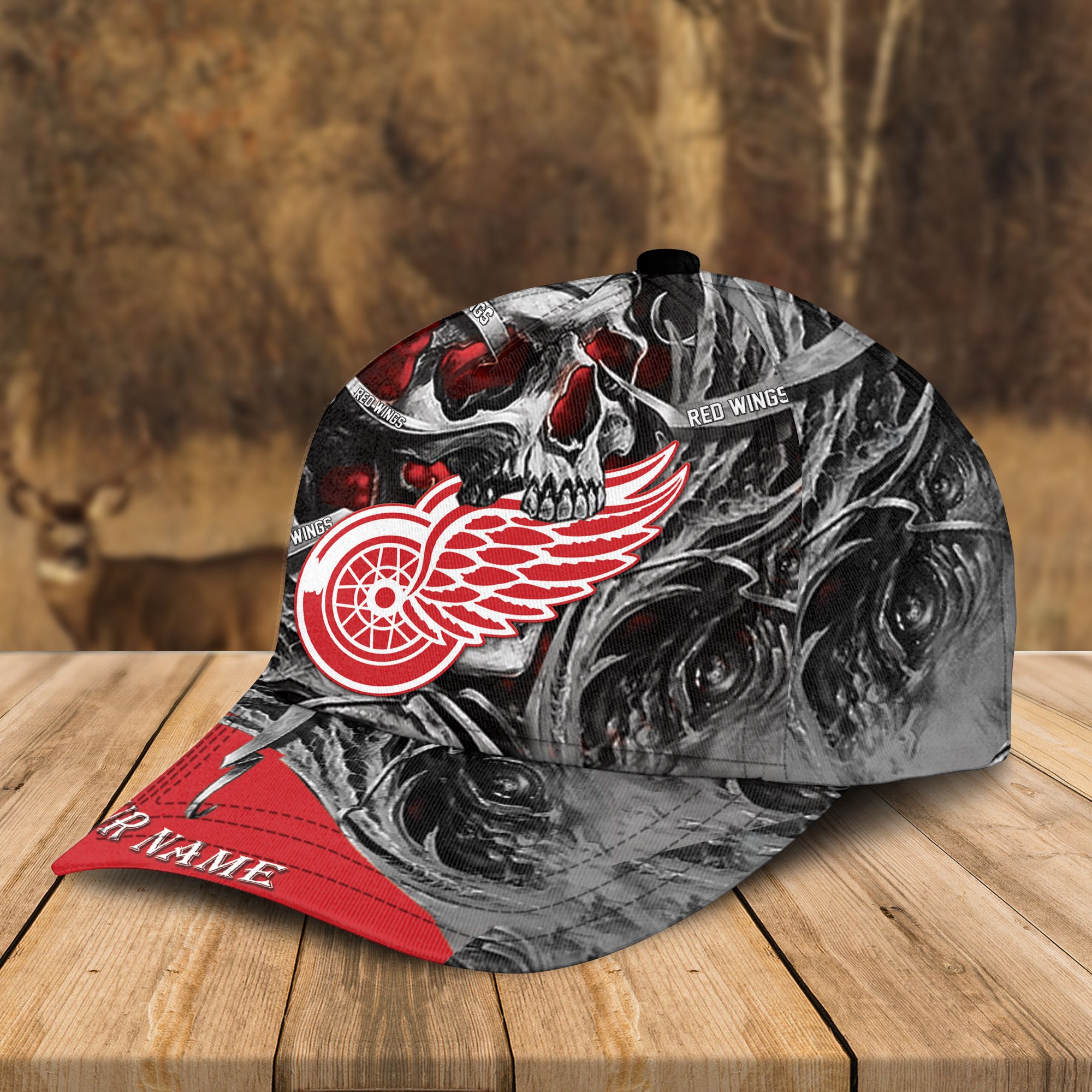 Adeenyc Detroit Red Wings NHL 3D Classic Cap Personalized Gift For Fans