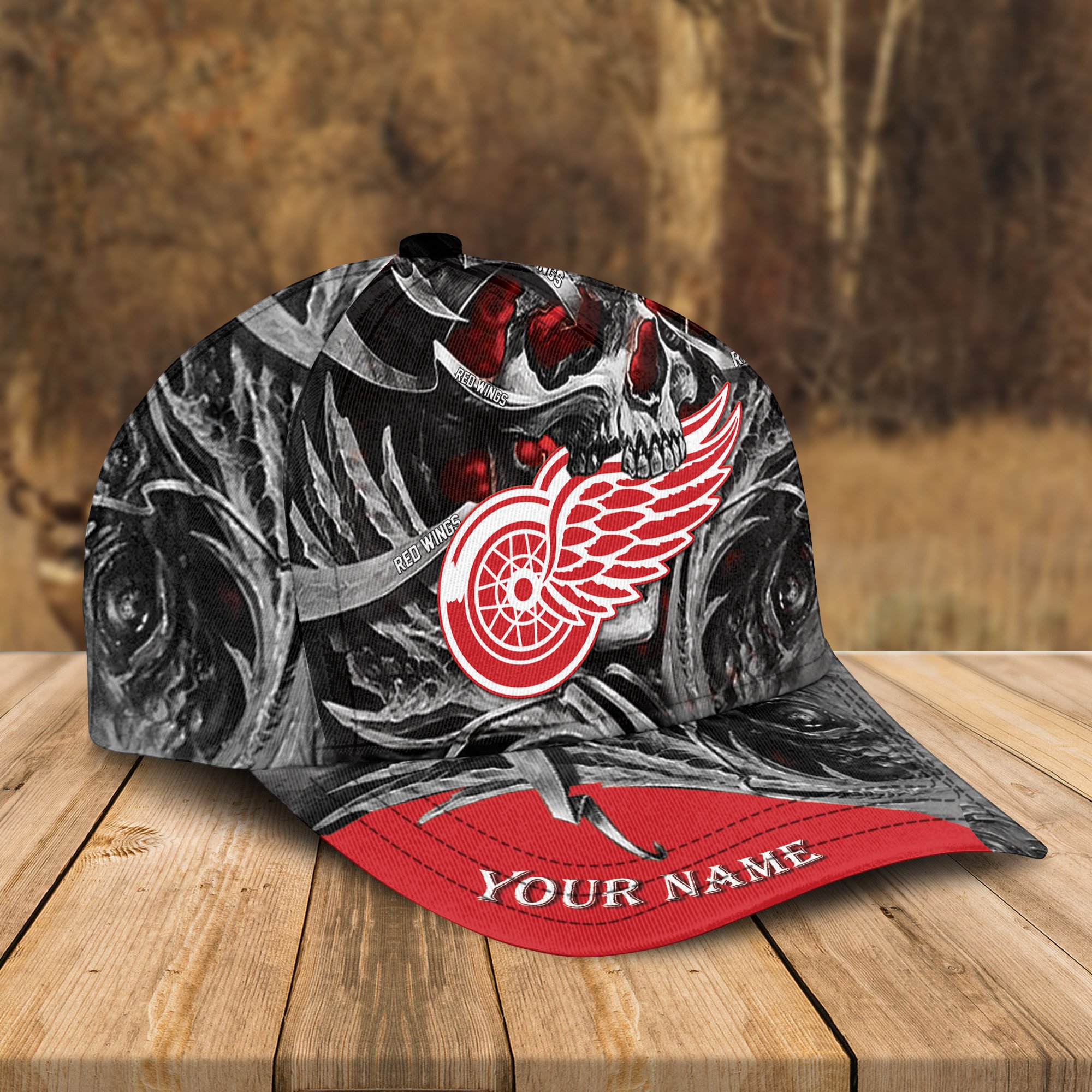 Adeenyc Detroit Red Wings NHL 3D Classic Cap Personalized Gift For Fans