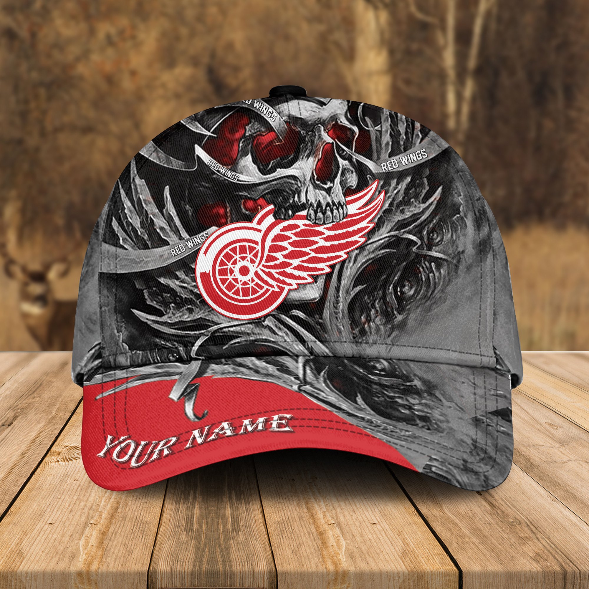 Adeenyc Detroit Red Wings NHL 3D Classic Cap Personalized Gift For Fans