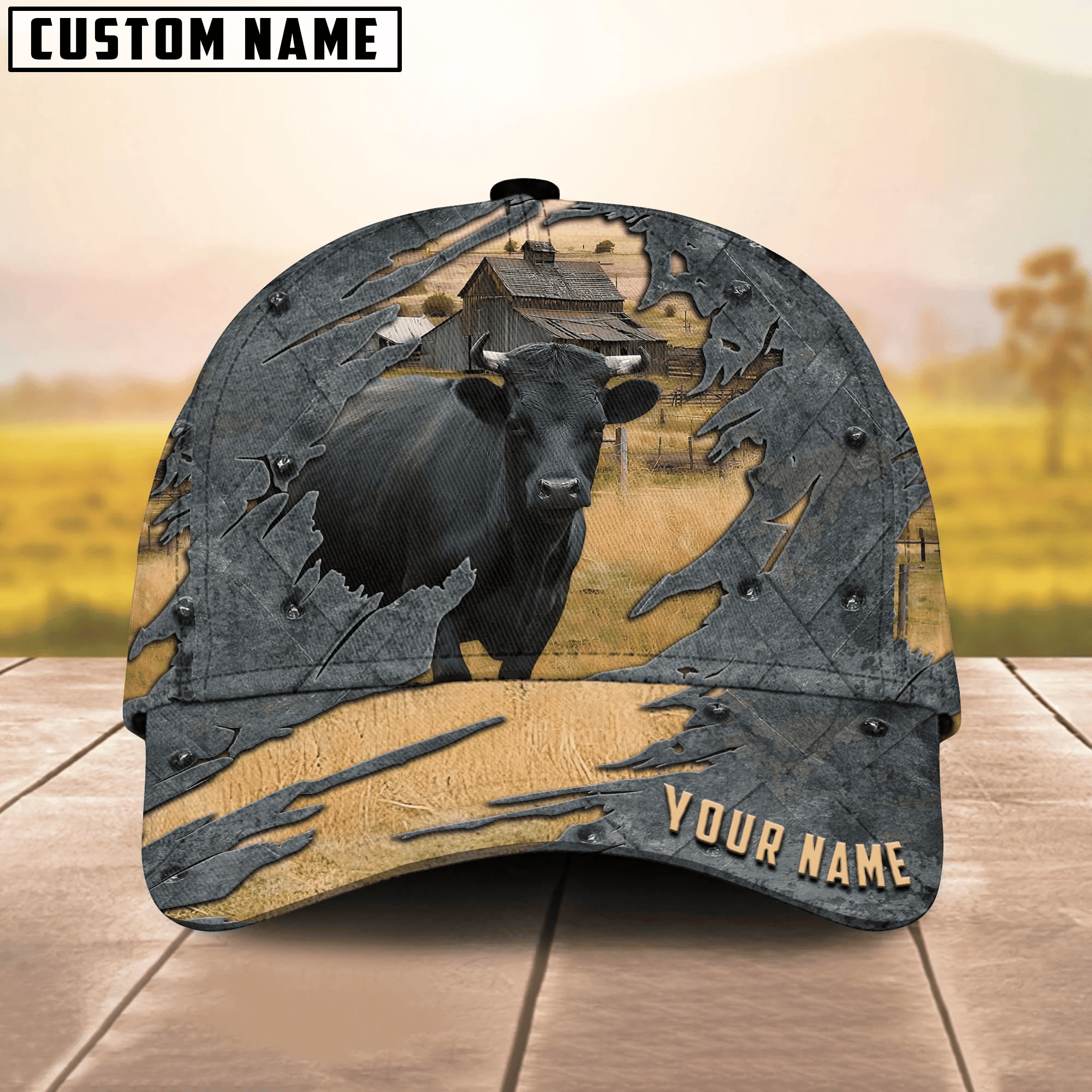 Adeenyc Dexter Customized Name 3D Cap 3D All Over Print Baseball Cap, Cap For Farm Lovers, Animal Cap, Leather Pattern Cap Trucker Hats Custom Hats Gifts For Men & Women