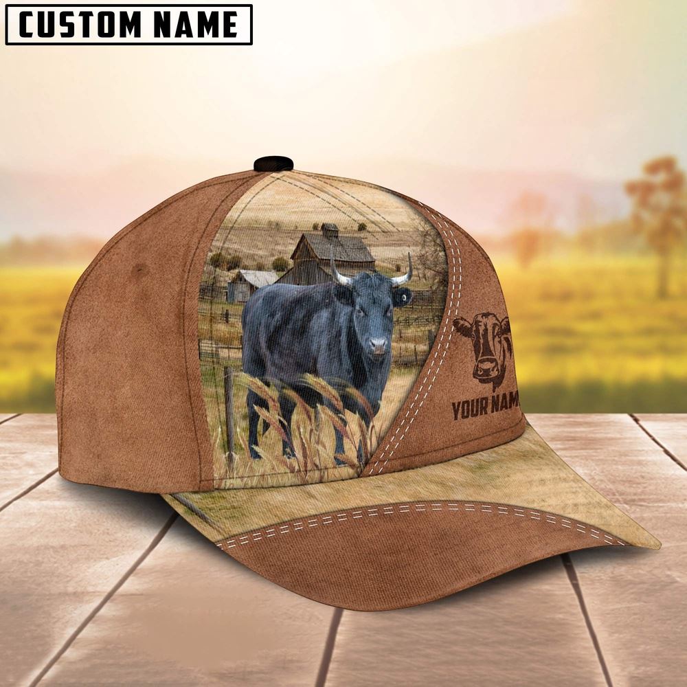 Adeenyc Dexter Customized Name Brown Cap, Farm Cap, Farmer Baseball Cap, Cow Cap, Cow Gift, Farm Animal Hat Trucker Hats Custom Hats Gifts For Men & Women