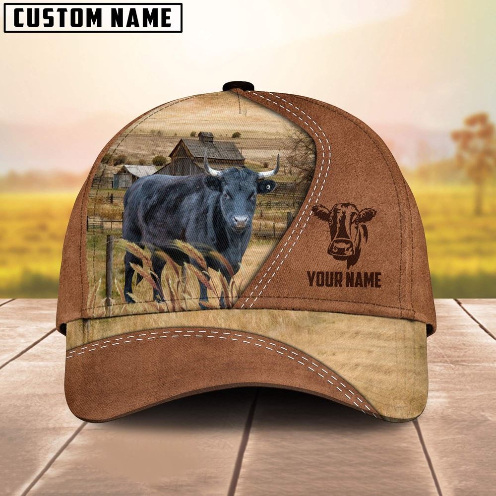 Adeenyc Dexter Customized Name Brown Cap, Farm Cap, Farmer Baseball Cap, Cow Cap, Cow Gift, Farm Animal Hat Trucker Hats Custom Hats Gifts For Men & Women