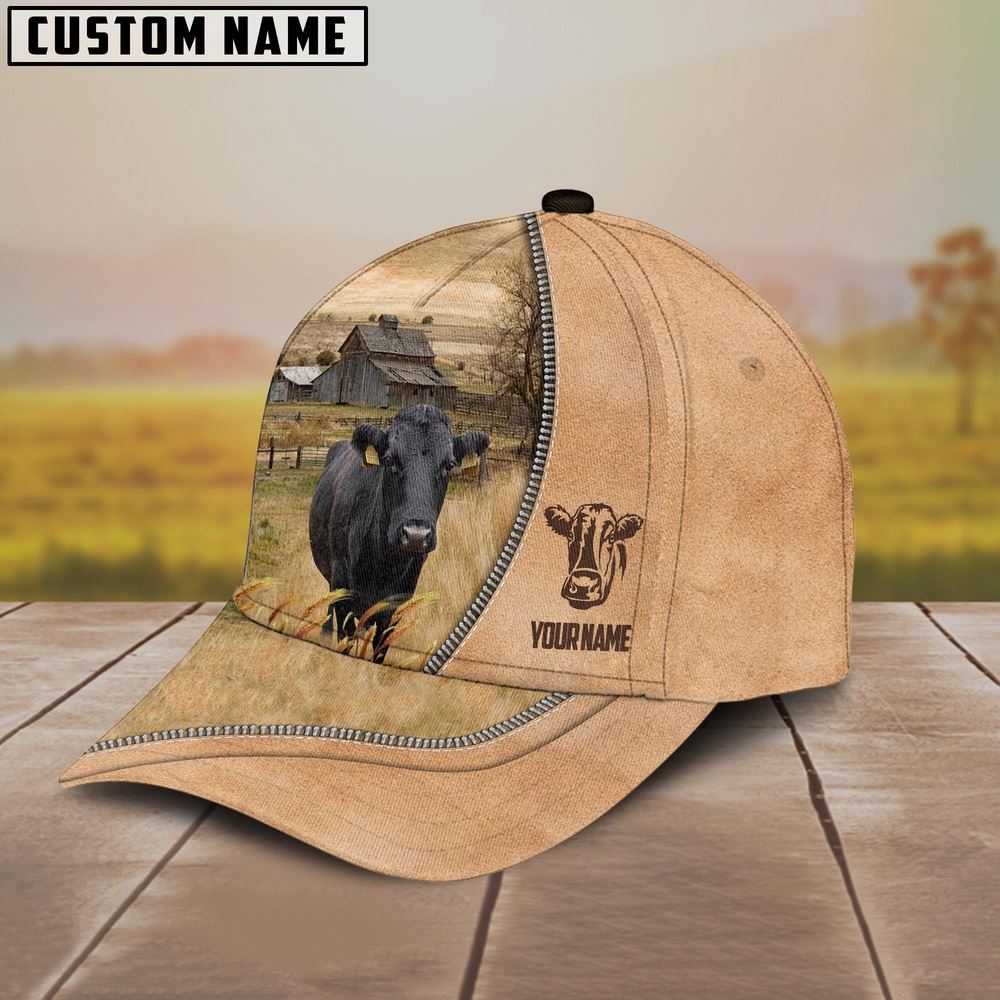 Adeenyc Dexter Farming Light Brown Customized Name Cap, Farm Cap, Farmer Baseball Cap, Cow Cap, Cow Gift, Farm Animal Hat Trucker Hats Custom Hats Gifts For Men & Women