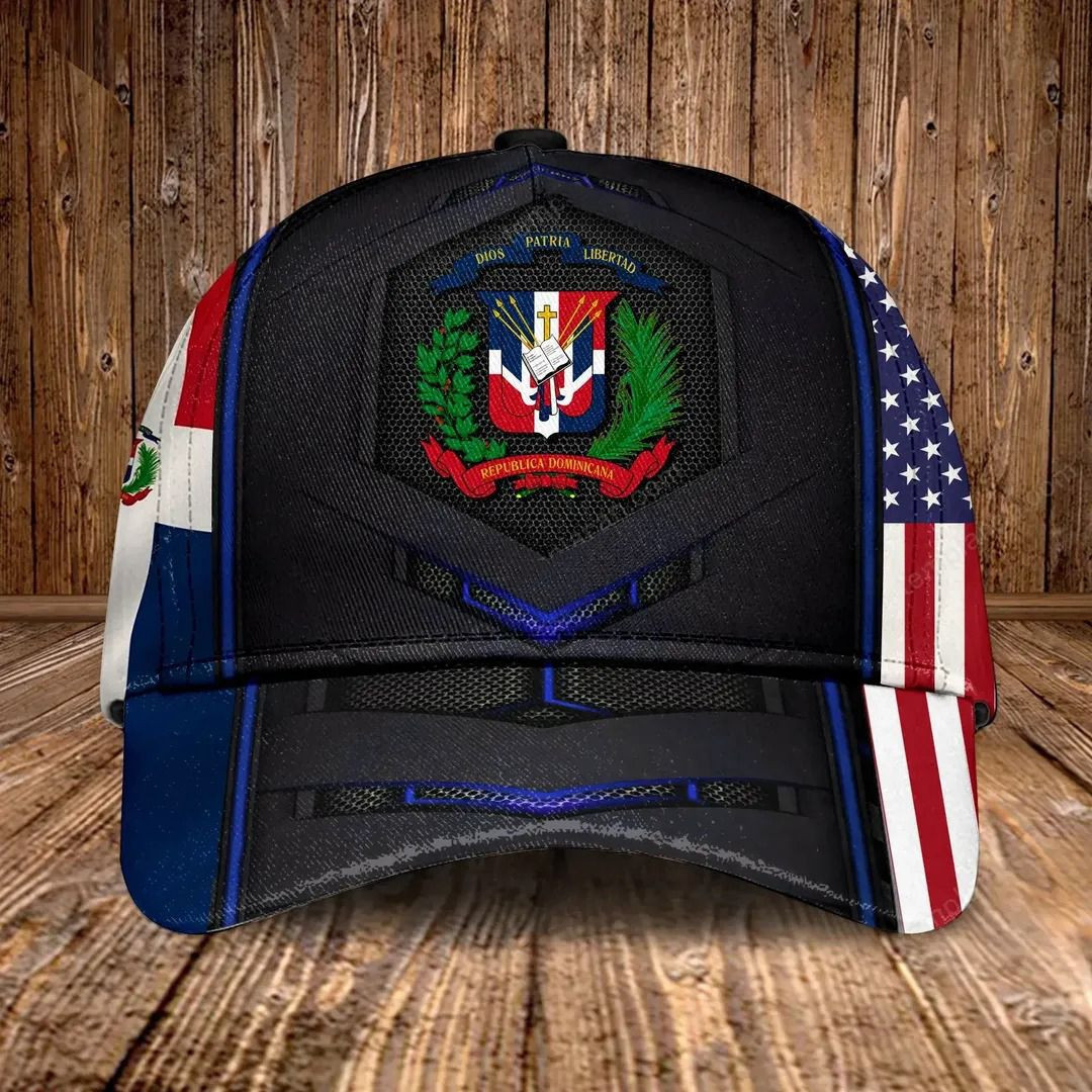 Adeenyc - Dominican Republic & American Classic Cap Baseball Hat Trucker Hats Custom Hats Gifts For Men & Women