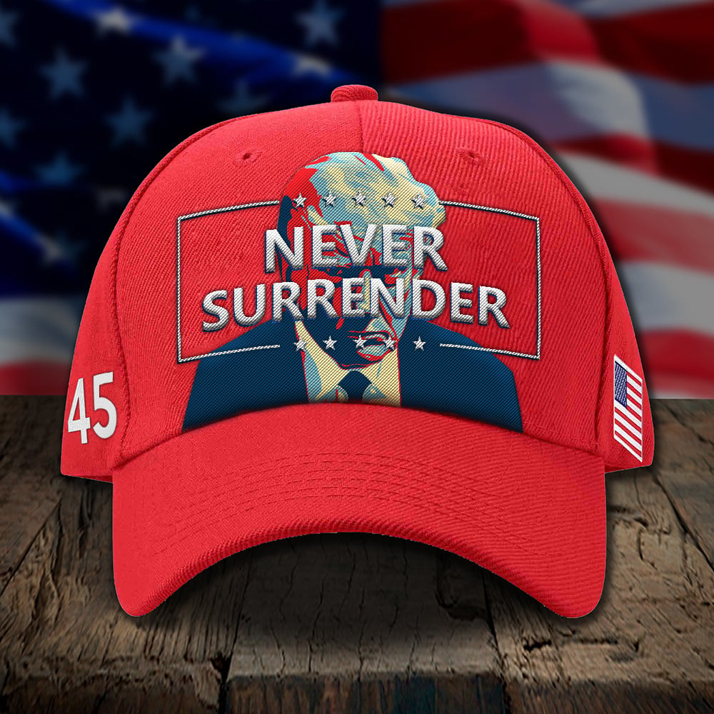 Adeenyc Donald Trump Mug Shot Hat Never Surrender Trump 2024 Merch Gifts For Maga Supporters Trucker Hats Custom Hats Gifts For Men & Women