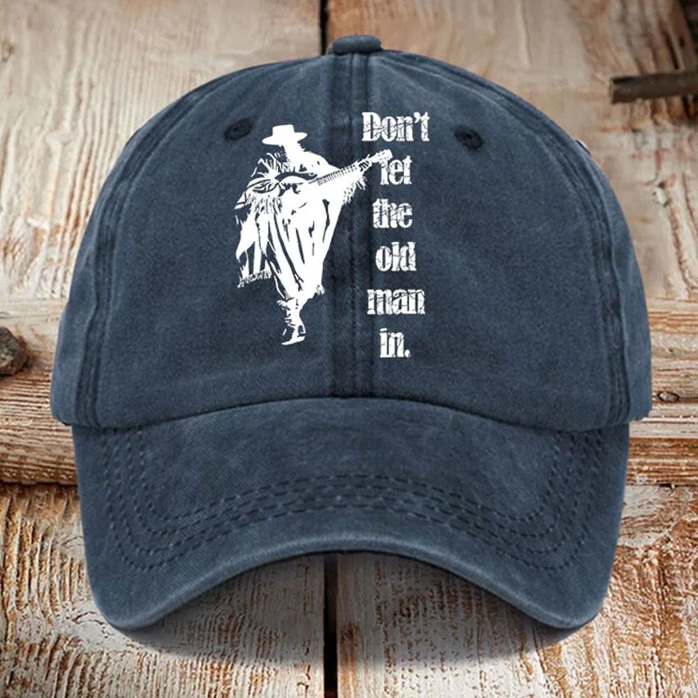 Adeenyc Don't Let The Old Man In Hat RIP Toby Legend Ball Cap Best Country Music Fan Gifts For Him Trucker Hats Custom Hats Gifts For Men & Women