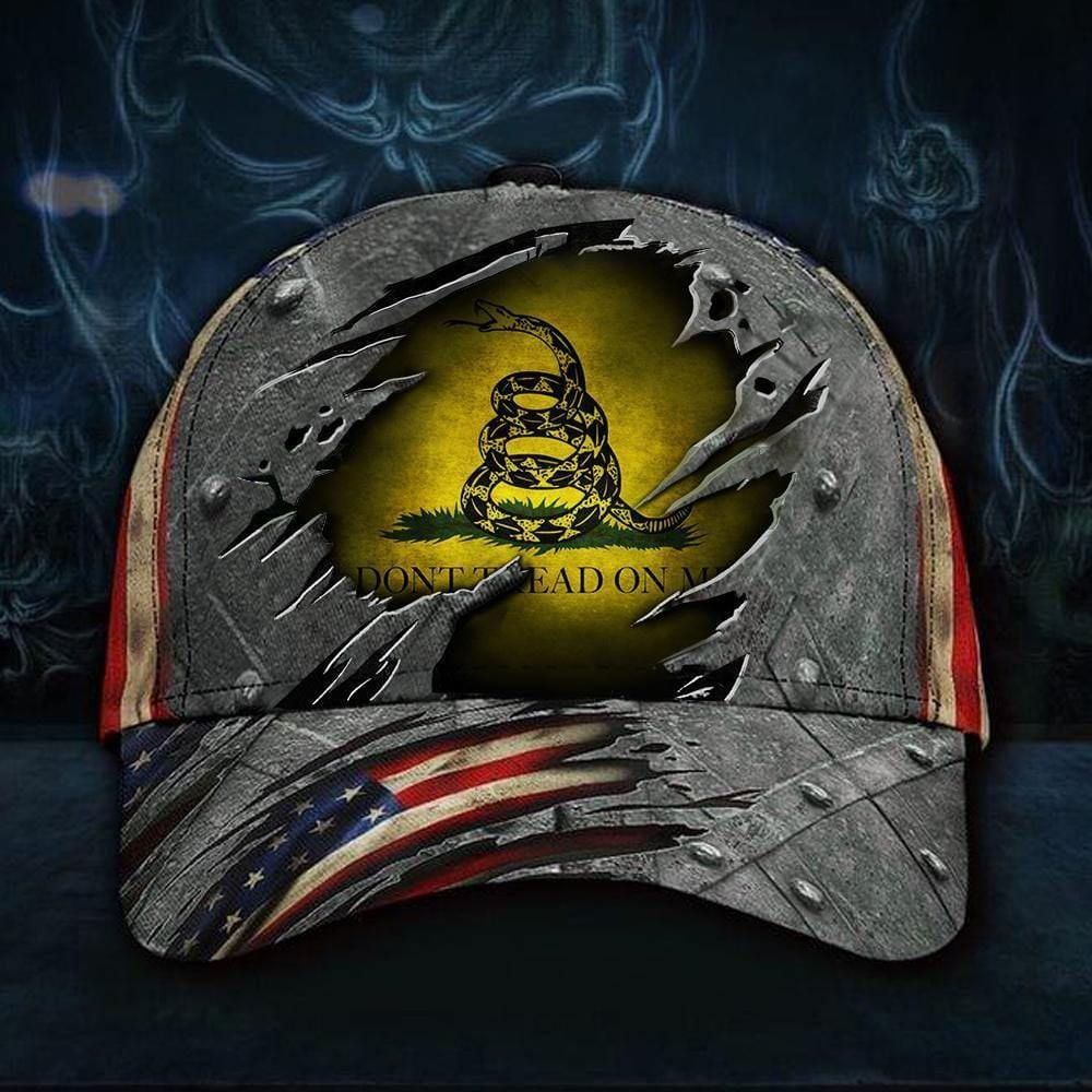 Adeenyc Don't Tread On Me Hat 3D Vintage Old Retro Gadsden American Flag Classic Cap For Men Trucker Hats Custom Hats Gifts For Men & Women