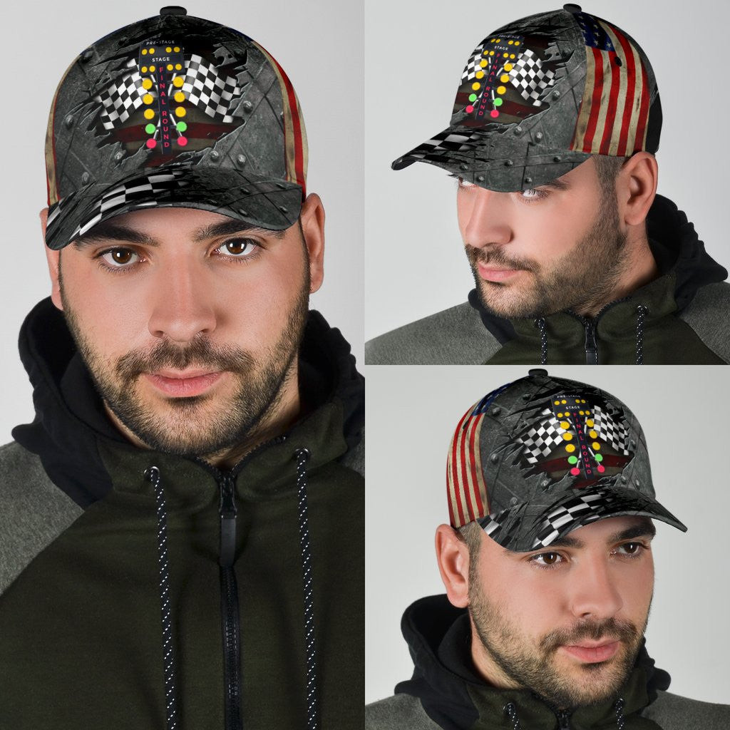 Adeenyc Drag Racing All Over Print Classic Cap Trucker Hats Custom Hats Gifts For Men & Women