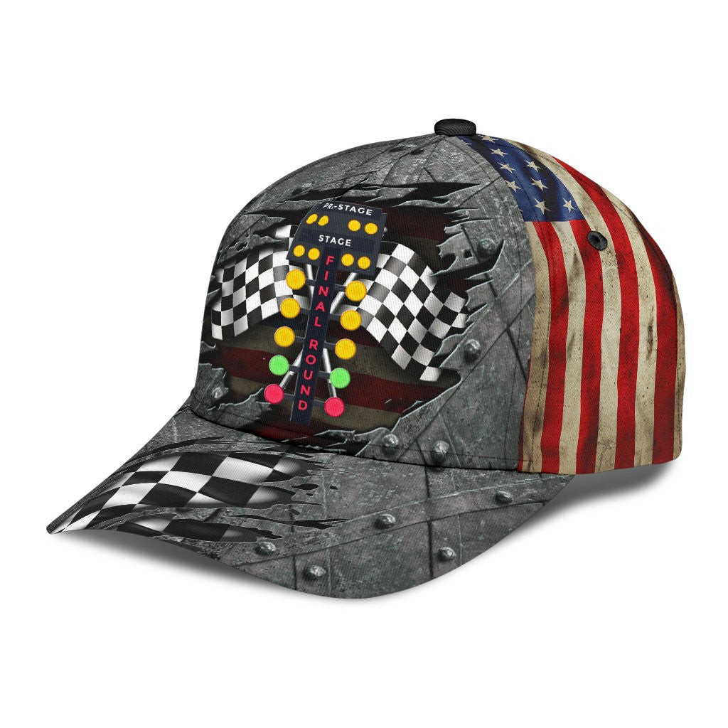 Adeenyc Drag Racing All Over Print Classic Cap Trucker Hats Custom Hats Gifts For Men & Women