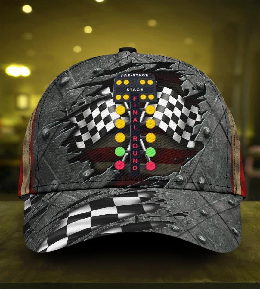 Adeenyc Drag Racing All Over Print Classic Cap Trucker Hats Custom Hats Gifts For Men & Women