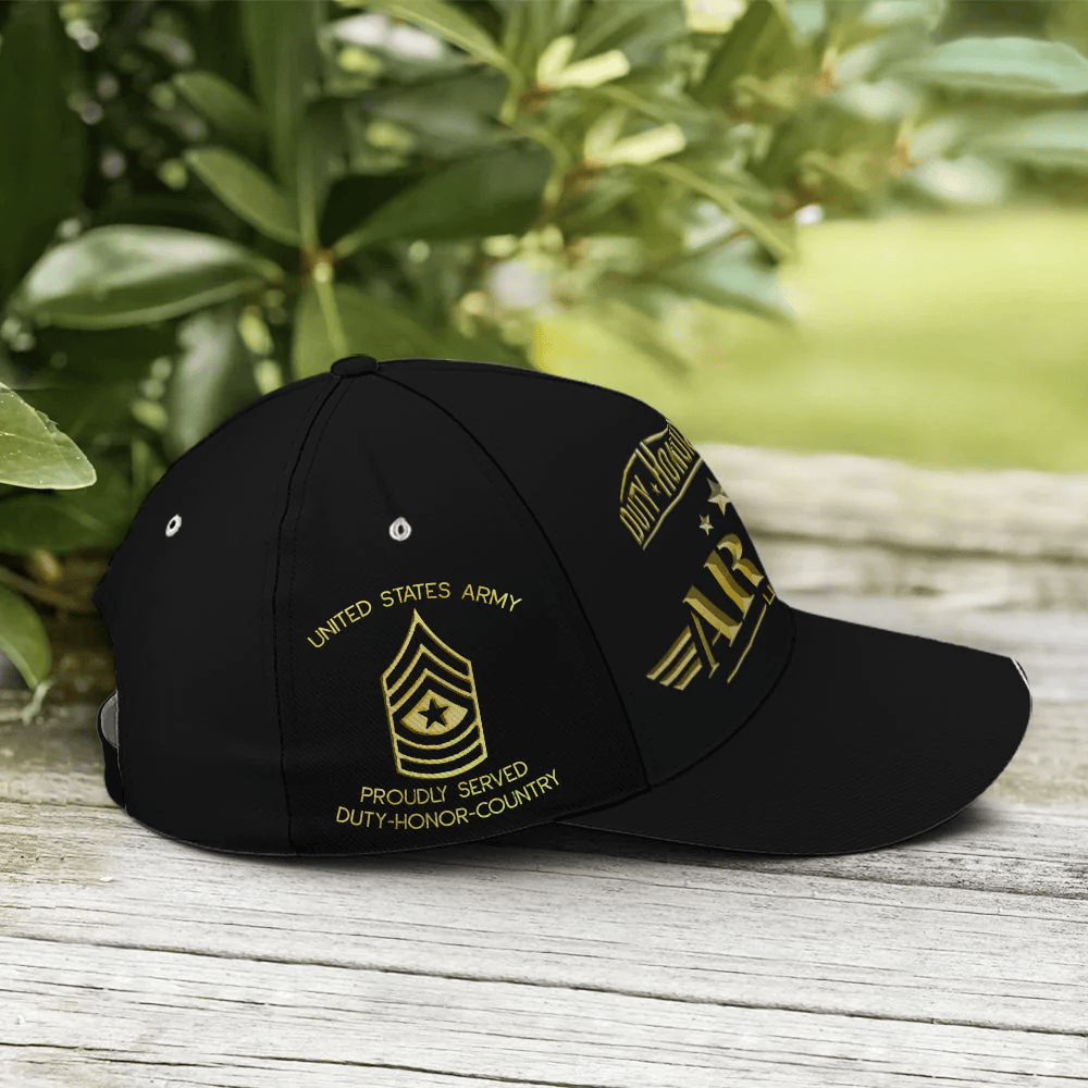 Adeenyc Duty Honor Country Army Baseball Cap All Over Print Trucker Hats Custom Hats Gifts For Men & Women