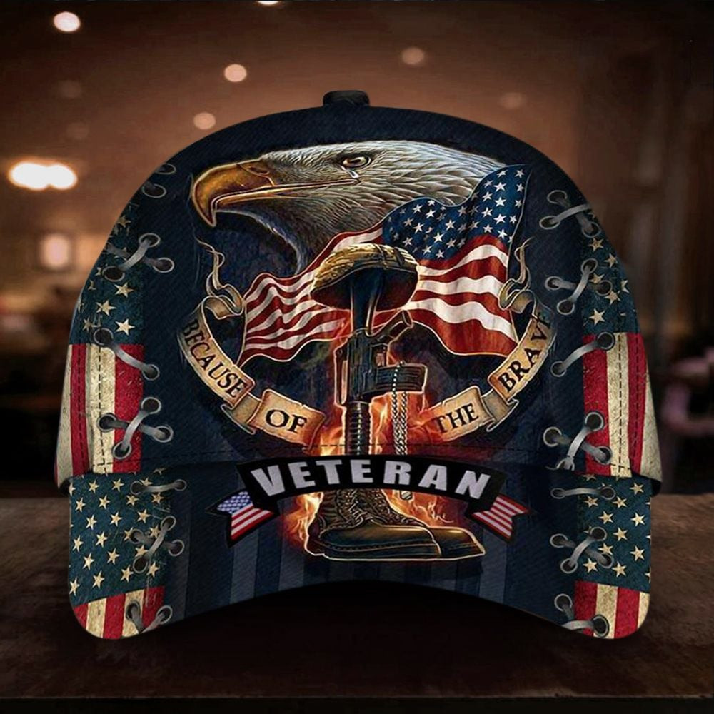 Adeenyc Eagle American Flag Veteran Hat Patriotic Honor Veteran Ball Classic Cap Mens Vintage Gift Trucker Hats Custom Hats Gifts For Men & Women