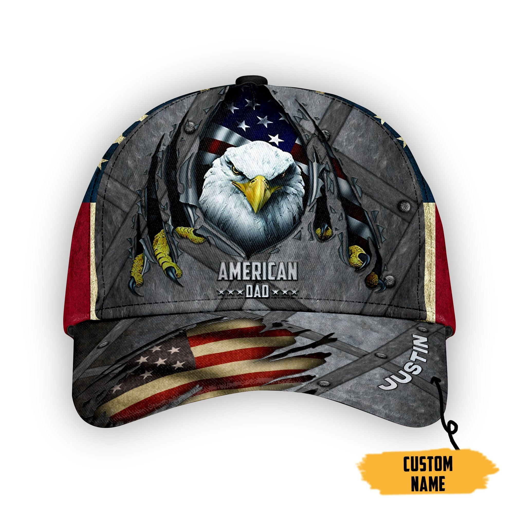 Adeenyc Eagle Father Day All Over Print Classic Cap Trucker Hats Custom Hats Gifts For Men & Women