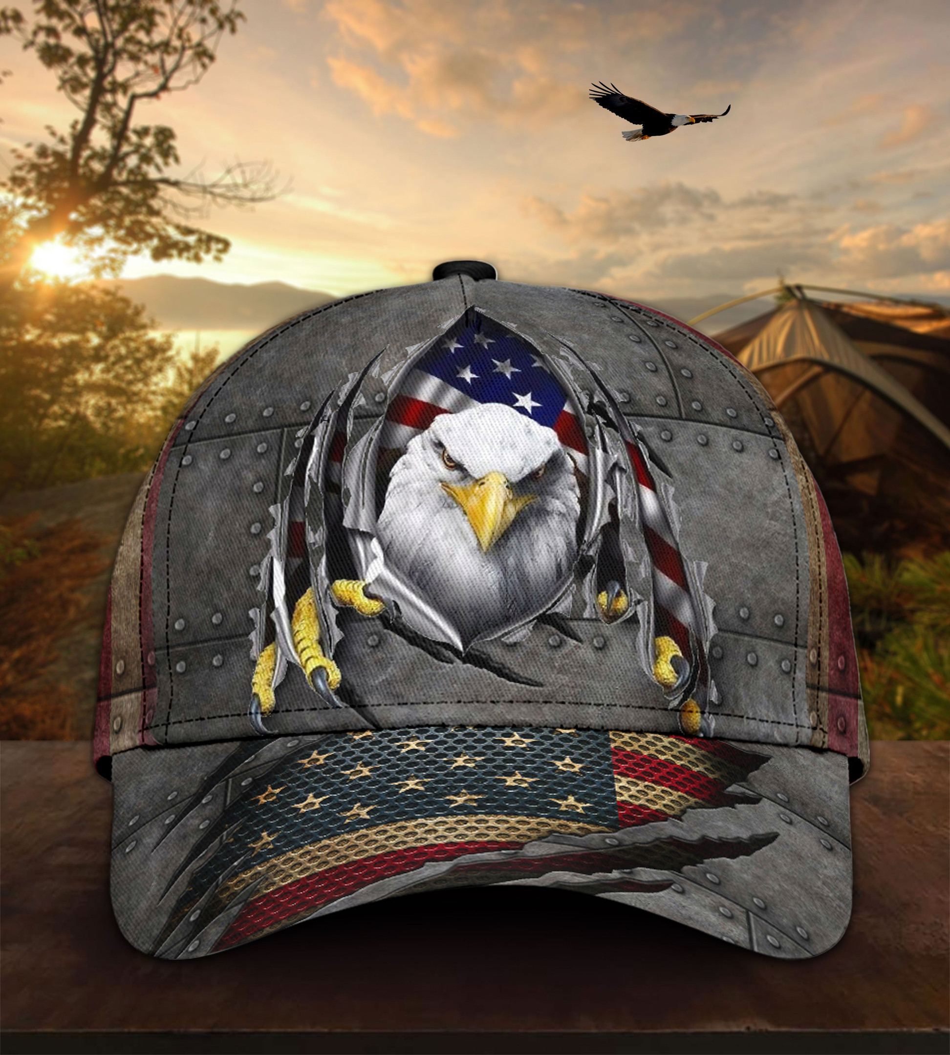 Adeenyc - Eagle Pride American Classic Cap Baseball Hat Trucker Hats Custom Hats Gifts For Men & Women