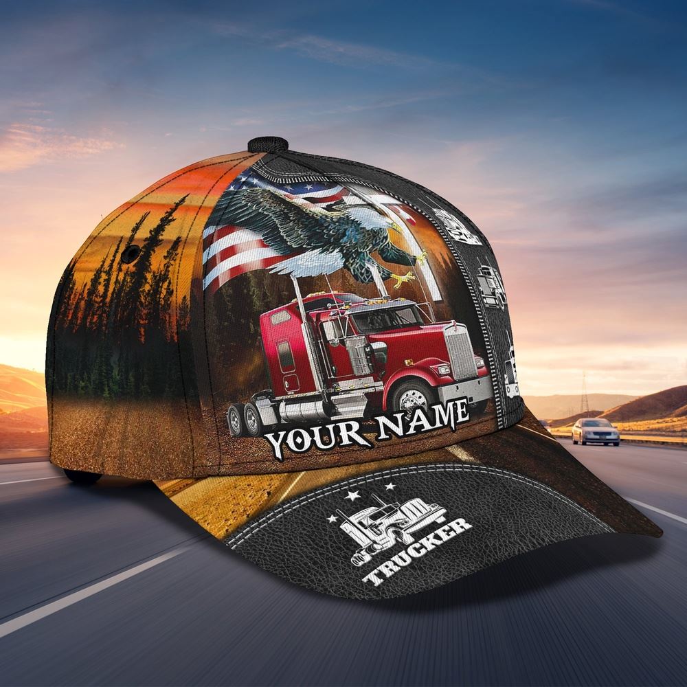 Adeenyc Eagle Pride Trucker Customized Name 3D Cap, Farm Cap, Farmer Baseball Cap, Cow Cap, Cow Gift, Farm Animal Hat Trucker Hats Custom Hats Gifts For Men & Women