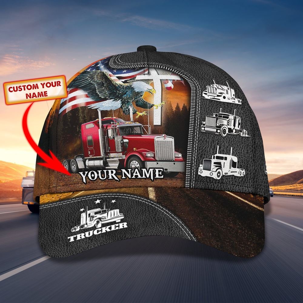 Adeenyc Eagle Pride Trucker Customized Name 3D Cap, Farm Cap, Farmer Baseball Cap, Cow Cap, Cow Gift, Farm Animal Hat Trucker Hats Custom Hats Gifts For Men & Women