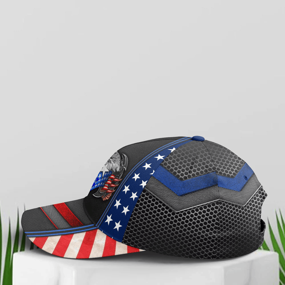 Adeenyc Eagles America US Flag Metallic Baseball Cap Trucker Hats Custom Hats Gifts For Men & Women