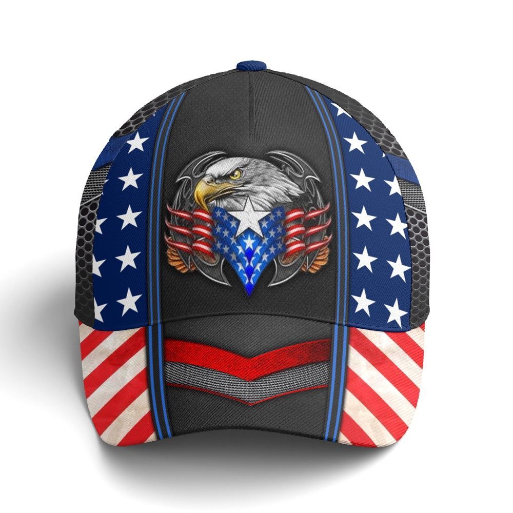 Adeenyc Eagles America US Flag Metallic Baseball Cap, Christian Baseball Cap, Religious Cap, Christian Hat Trucker Hats Custom Hats Gifts For Men & Women
