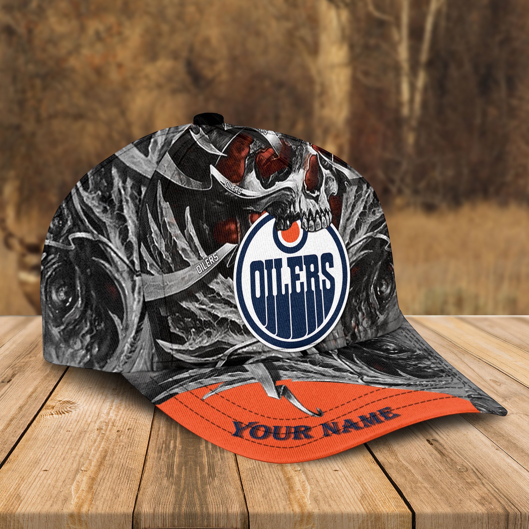 Adeenyc Edmonton Oilers NHL 3D Classic Cap Personalized Gift For Fans