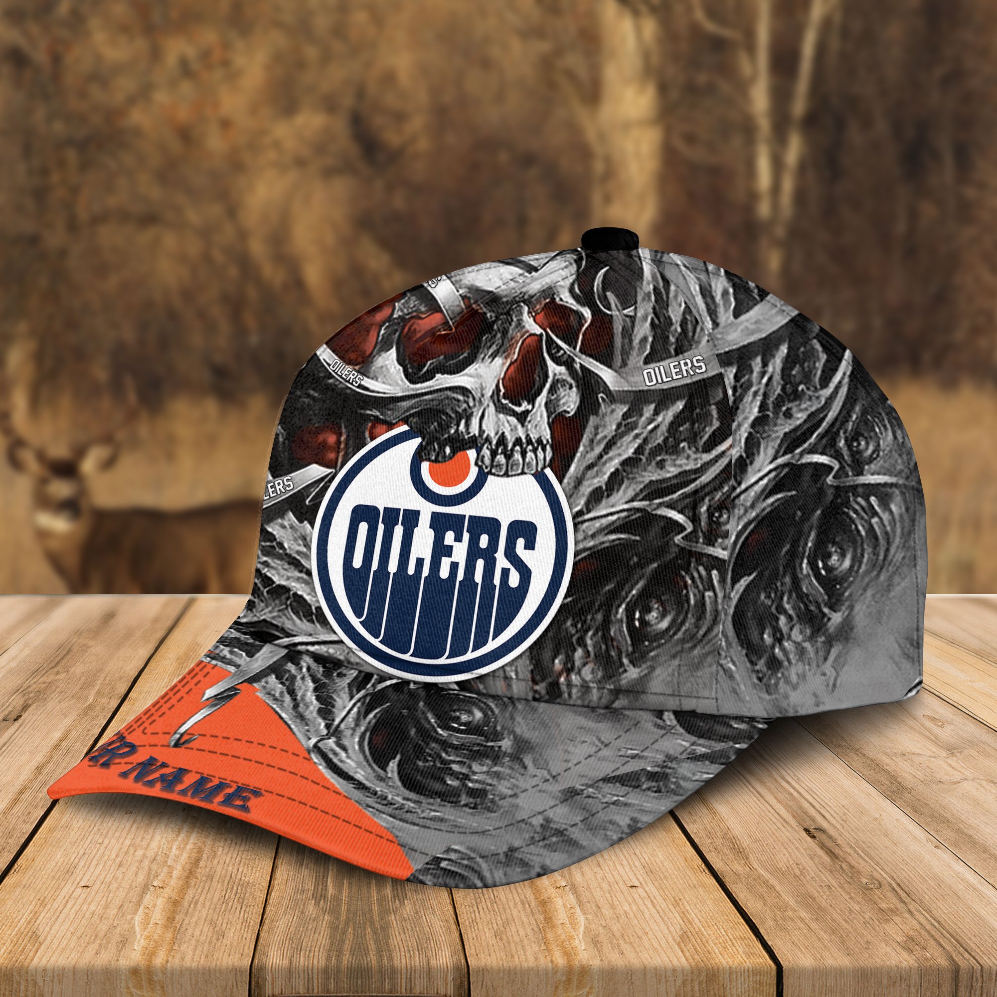 Adeenyc Edmonton Oilers NHL 3D Classic Cap Personalized Gift For Fans