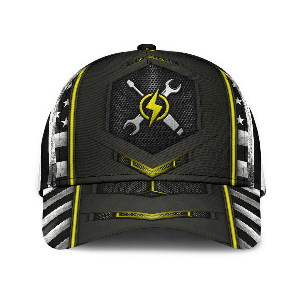 Adeenyc Electrician All Over Print Classic Cap Trucker Hats Custom Hats Gifts For Men & Women