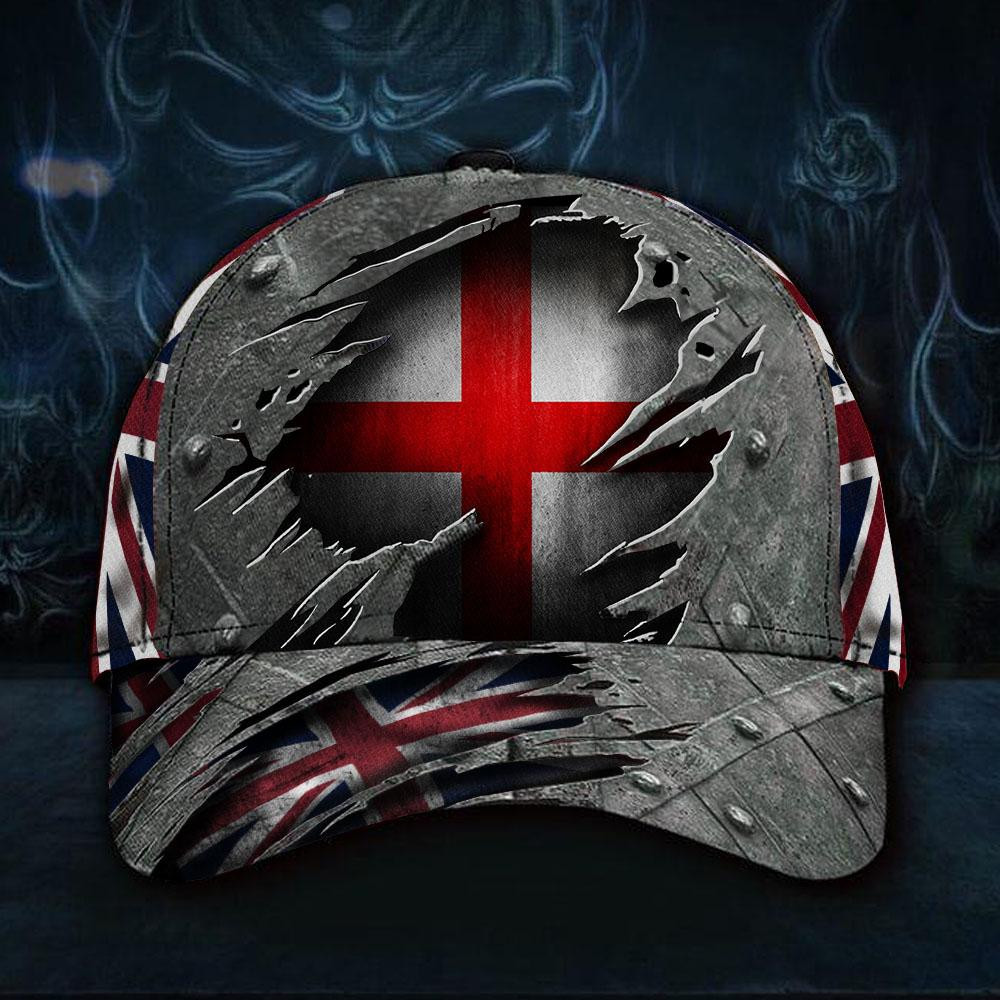 Adeenyc England 3D Hat Print Union Jack Flag Cap Vintage Hat England Hats For English Men Gift Classic Cap Trucker Hats Custom Hats Gifts For Men & Women